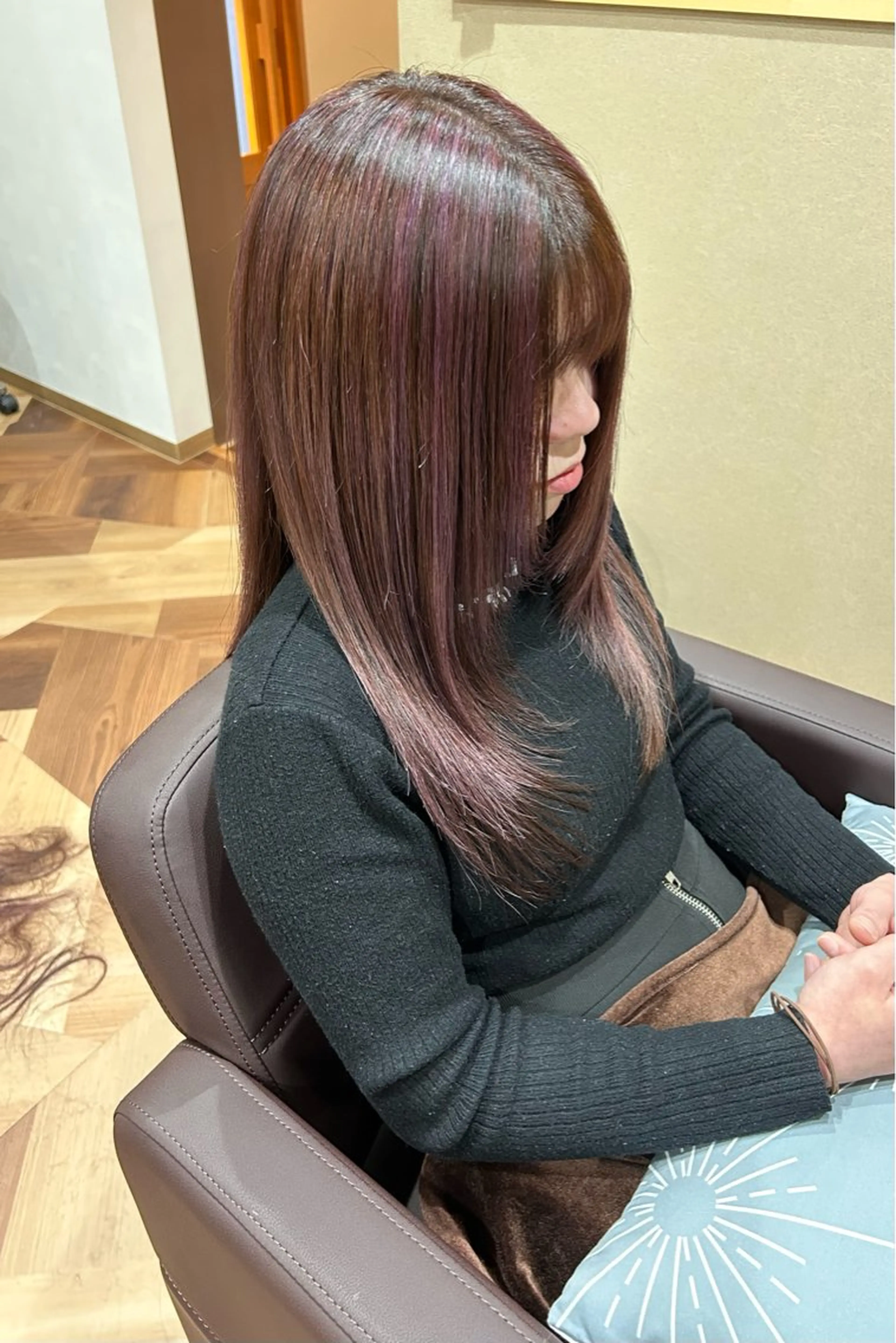 セミロング カラー ヘアアレンジ レイヤーカット ヘアカラー flower所属・原田 歩実のヘアスタイル