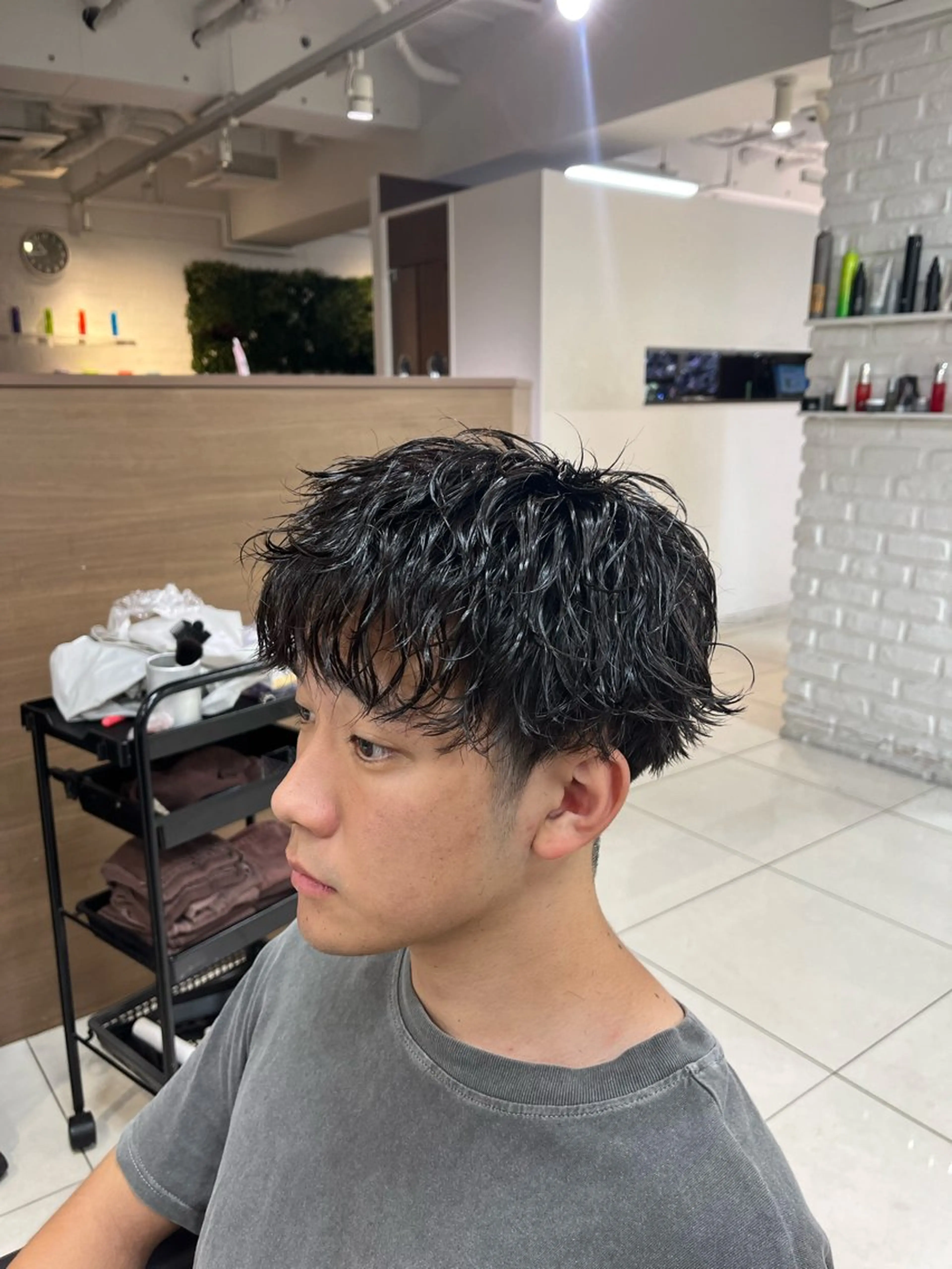 ショート メンズ メンズパーマ 波巻きパーマ メンズパーマ職人 パーマ🔥ritaのヘアスタイル