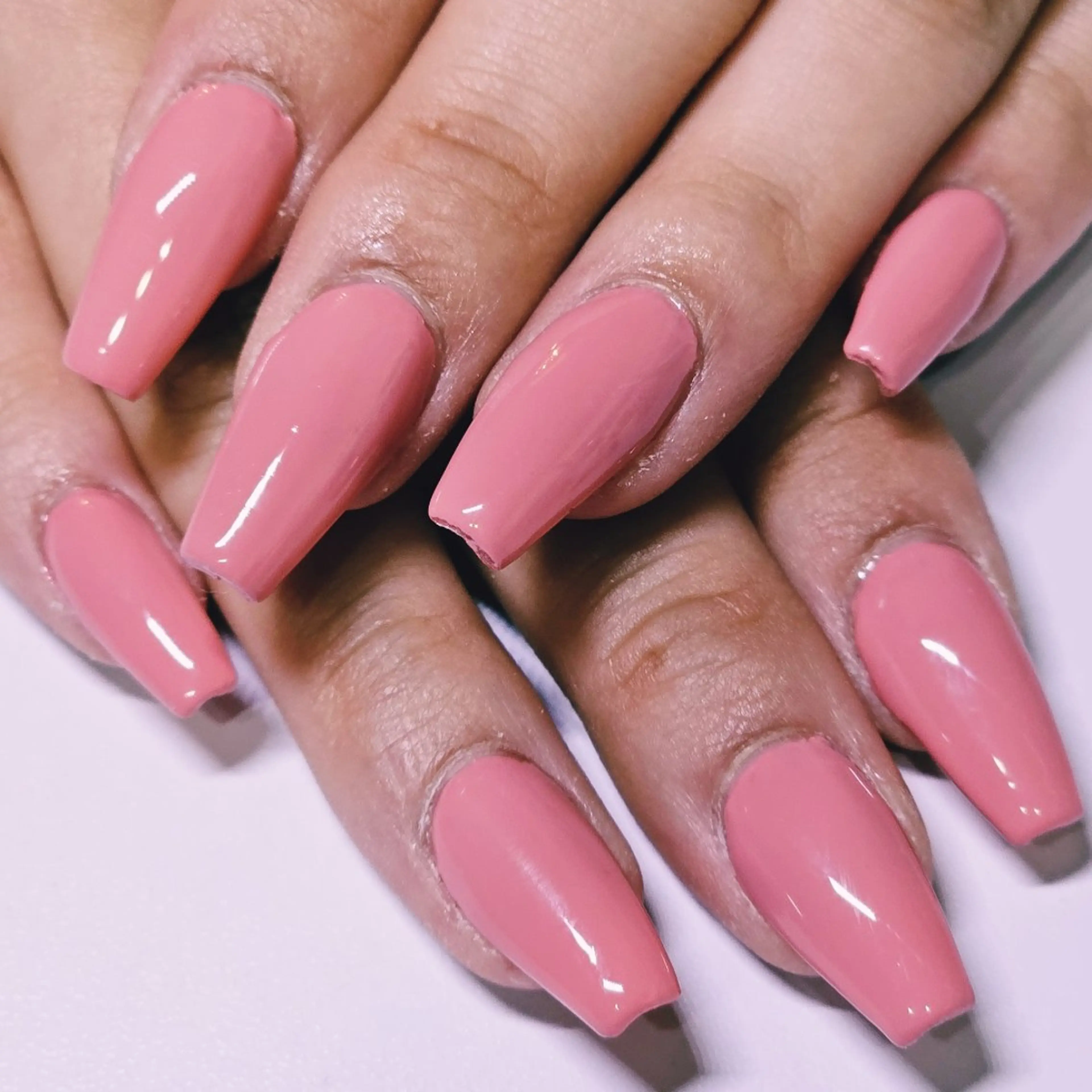 ネイル ワンカラーネイル ピンク ハンドネイル よしだ ひろきのネイルデザイン