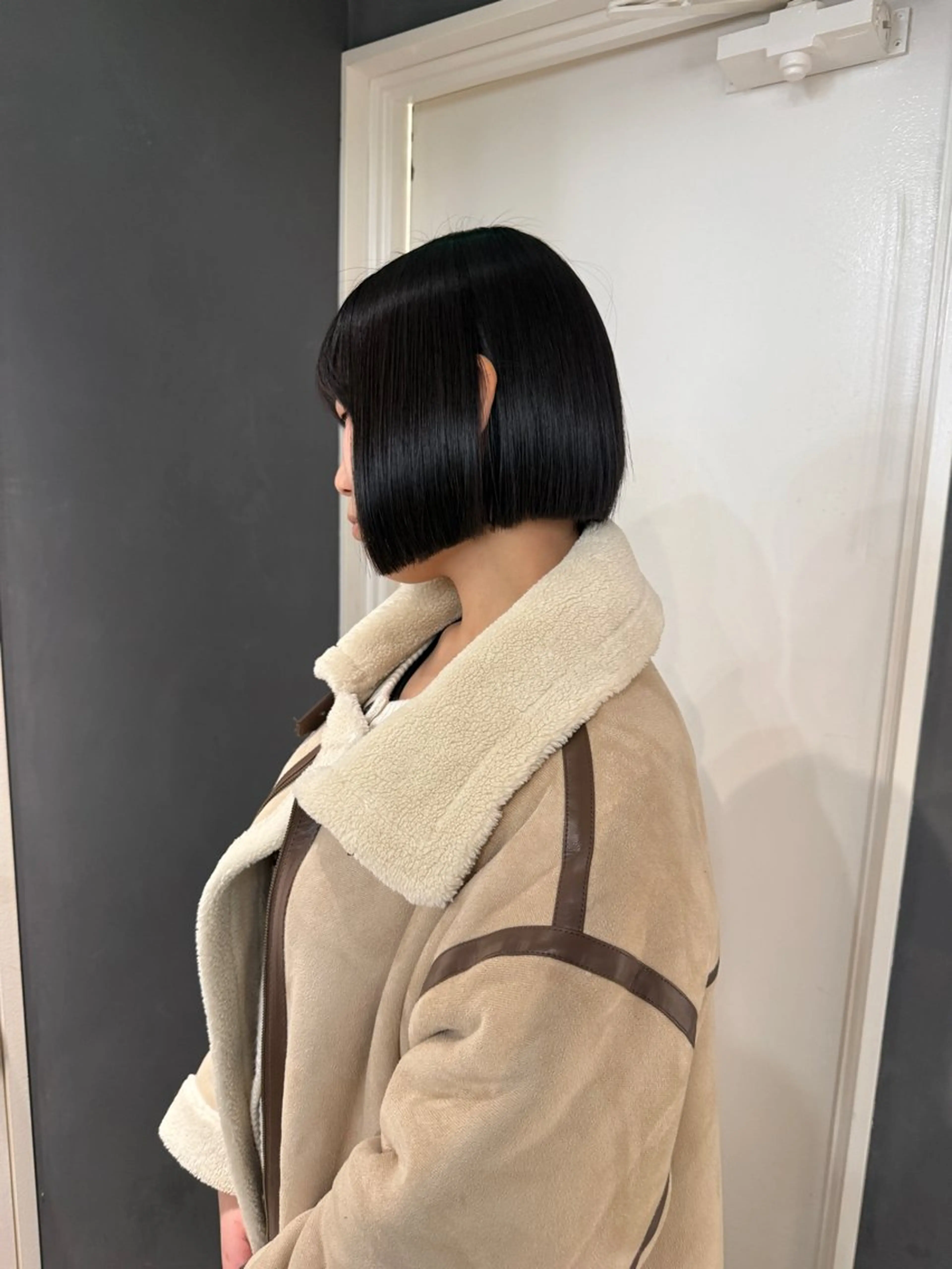 ショート 縮毛矯正 カット トリートメント 堀江／韓国・透明感 カラー／みずき🐩のヘアスタイル