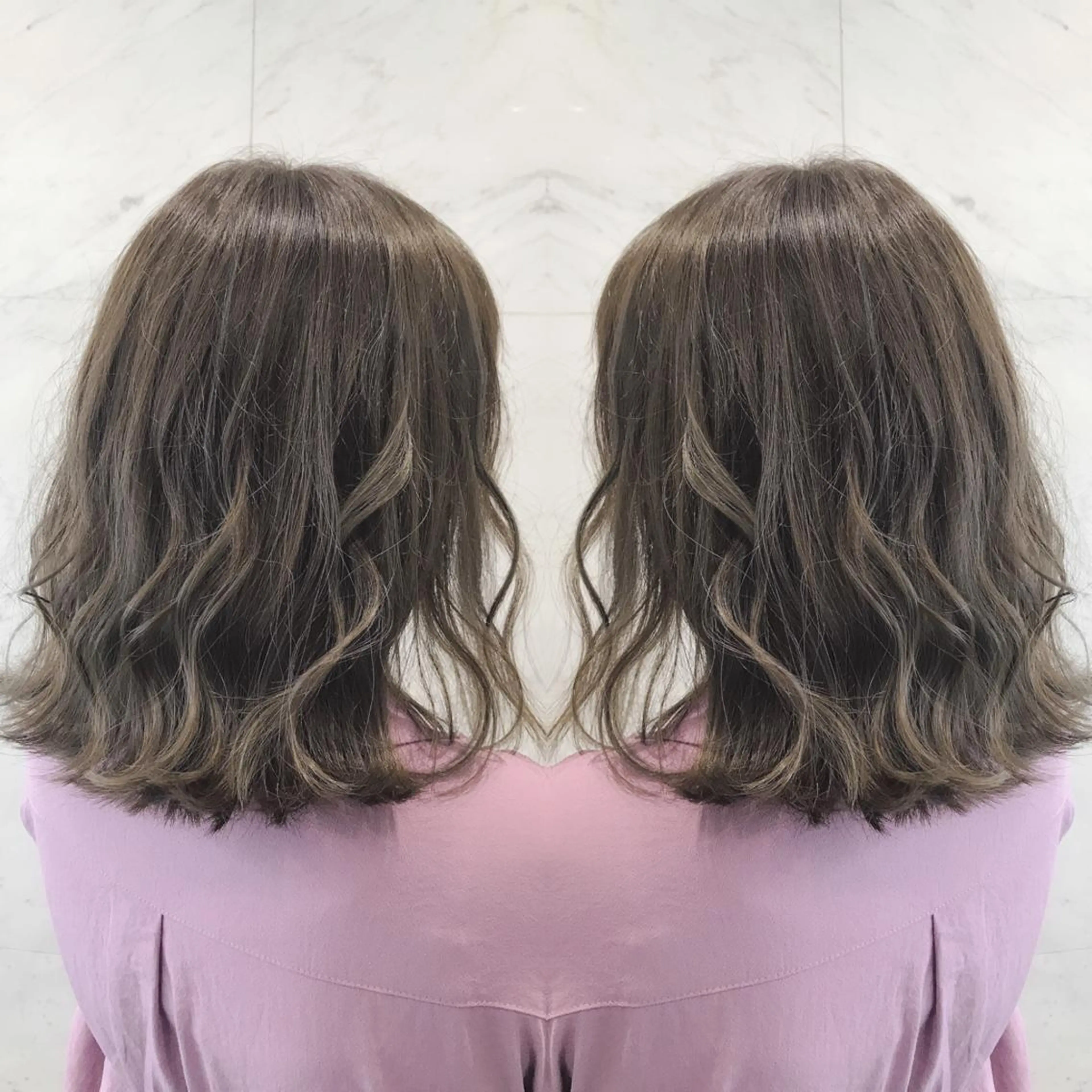 ミディアム カラー カット ヘアカラー トリートメント cecil hair所属・重政 和樹のヘアスタイル