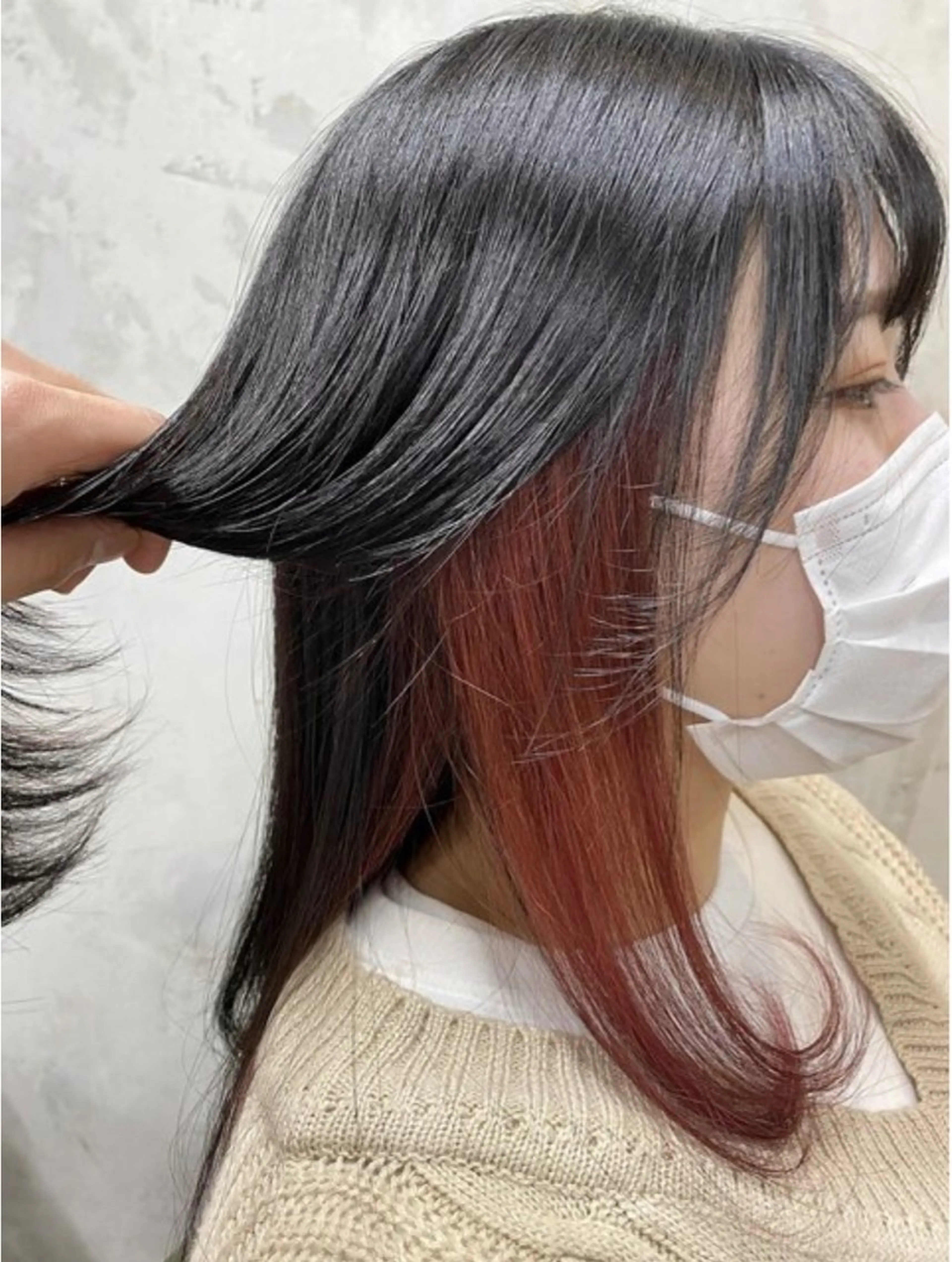 セミロング カラー ピンクカラー eMir... 武蔵小杉所属・新舘 怜奈のヘアスタイル