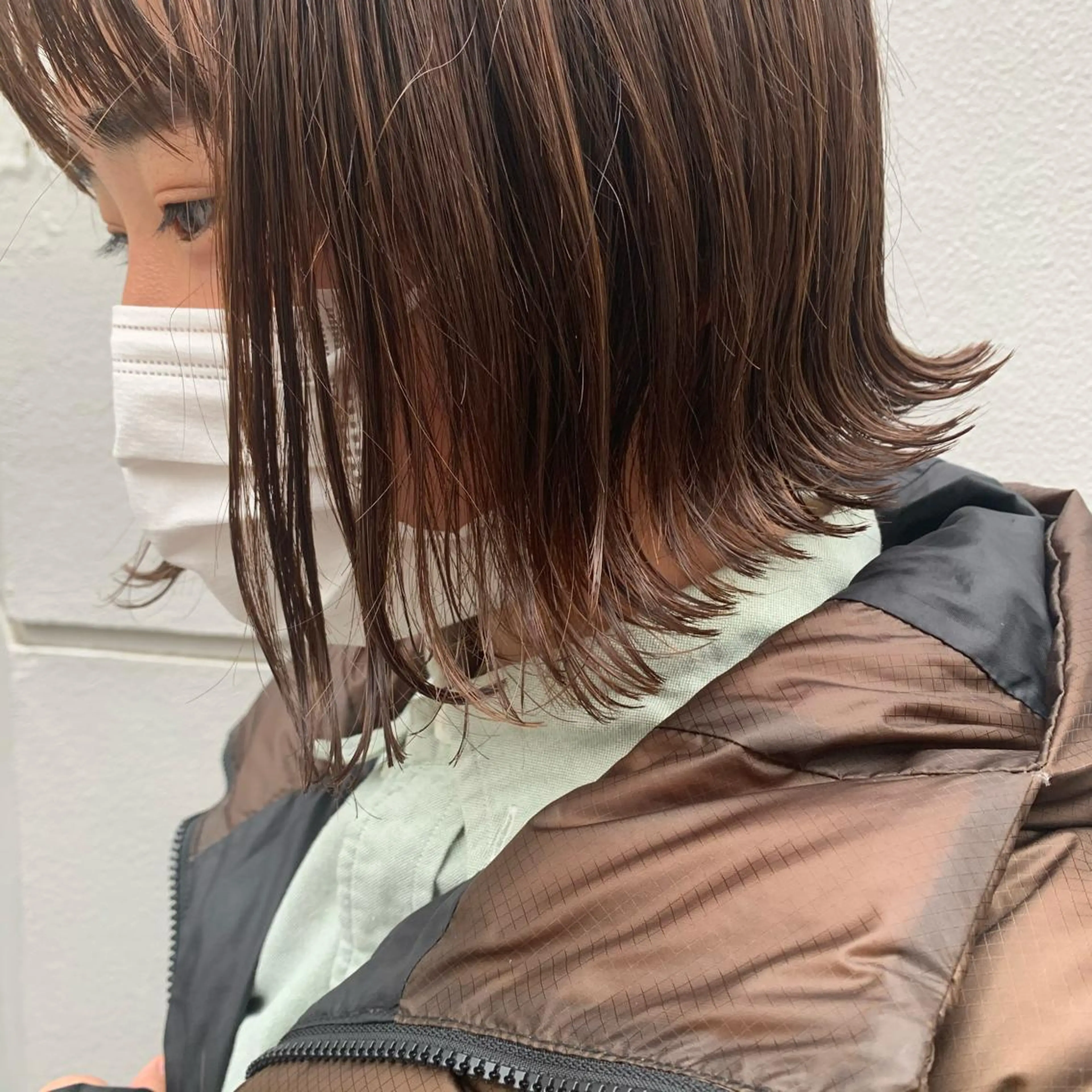 ショート カラー ヘアアレンジ サナ🌱 切りっぱなしボブのヘアスタイル