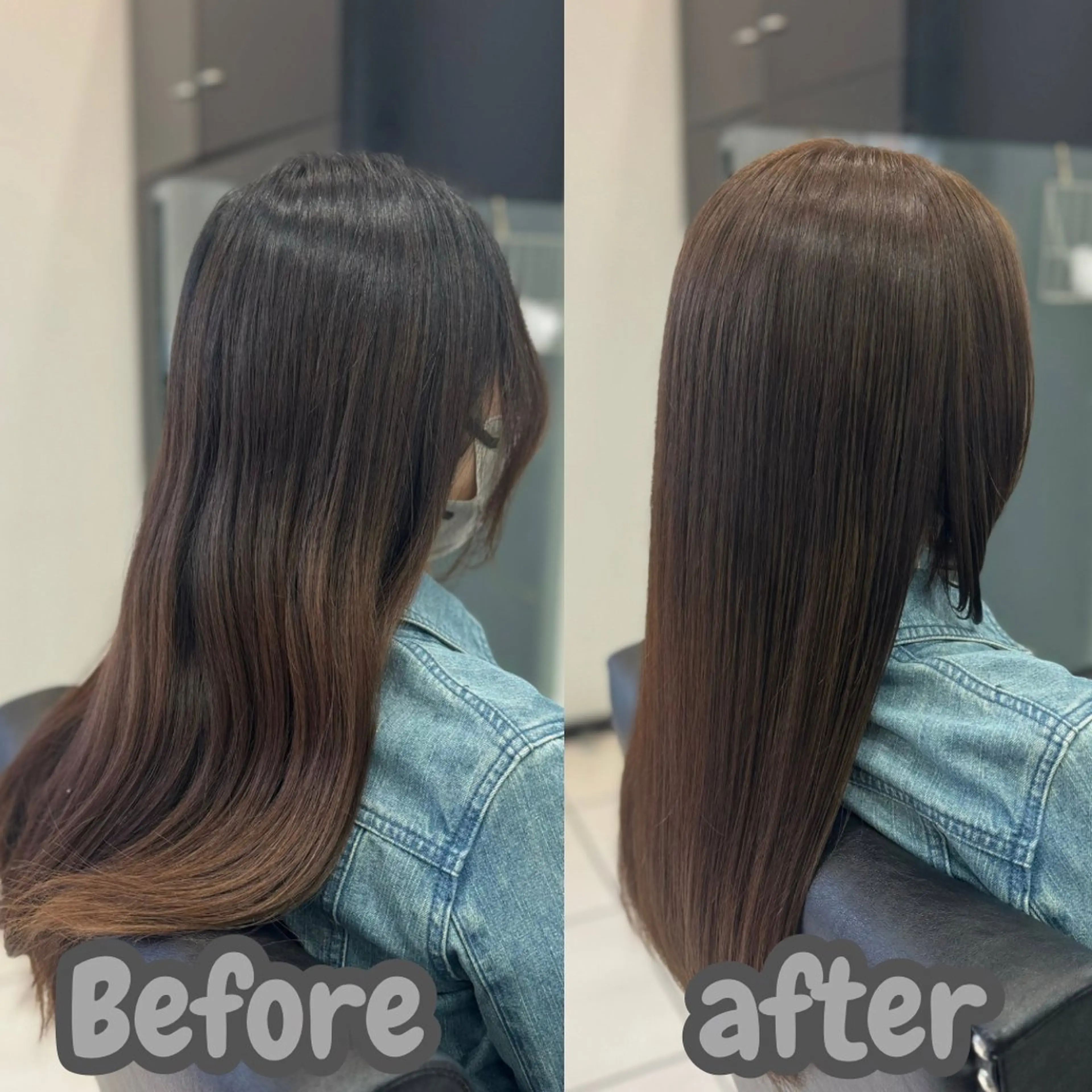 セミロング YASU🍎CUT 赤系カラー/ヘアケアのヘアスタイル