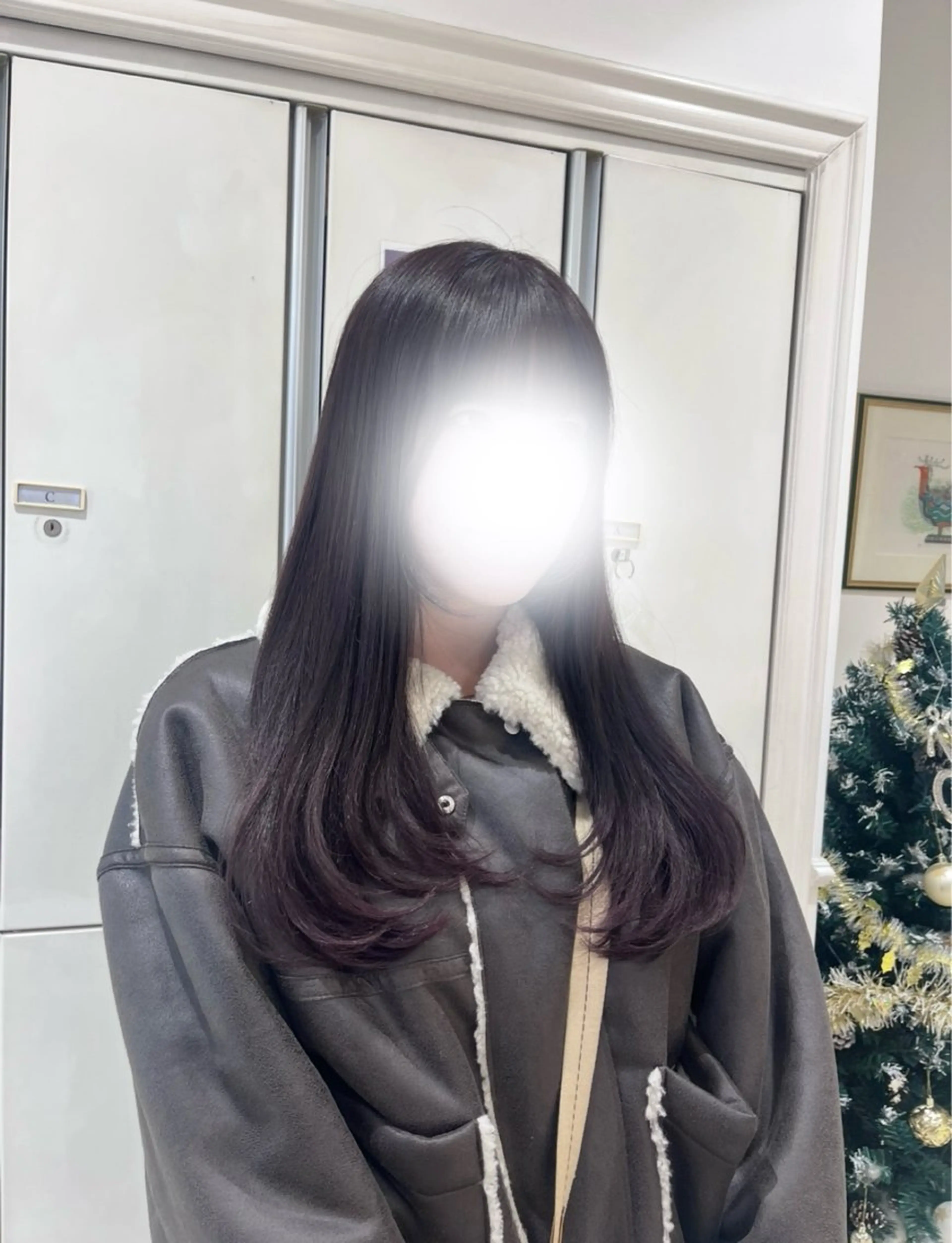 ロング レイヤーカット カット ヘアカラー 韓国･ワンホンヘア linon🐈‍⬛のヘアスタイル