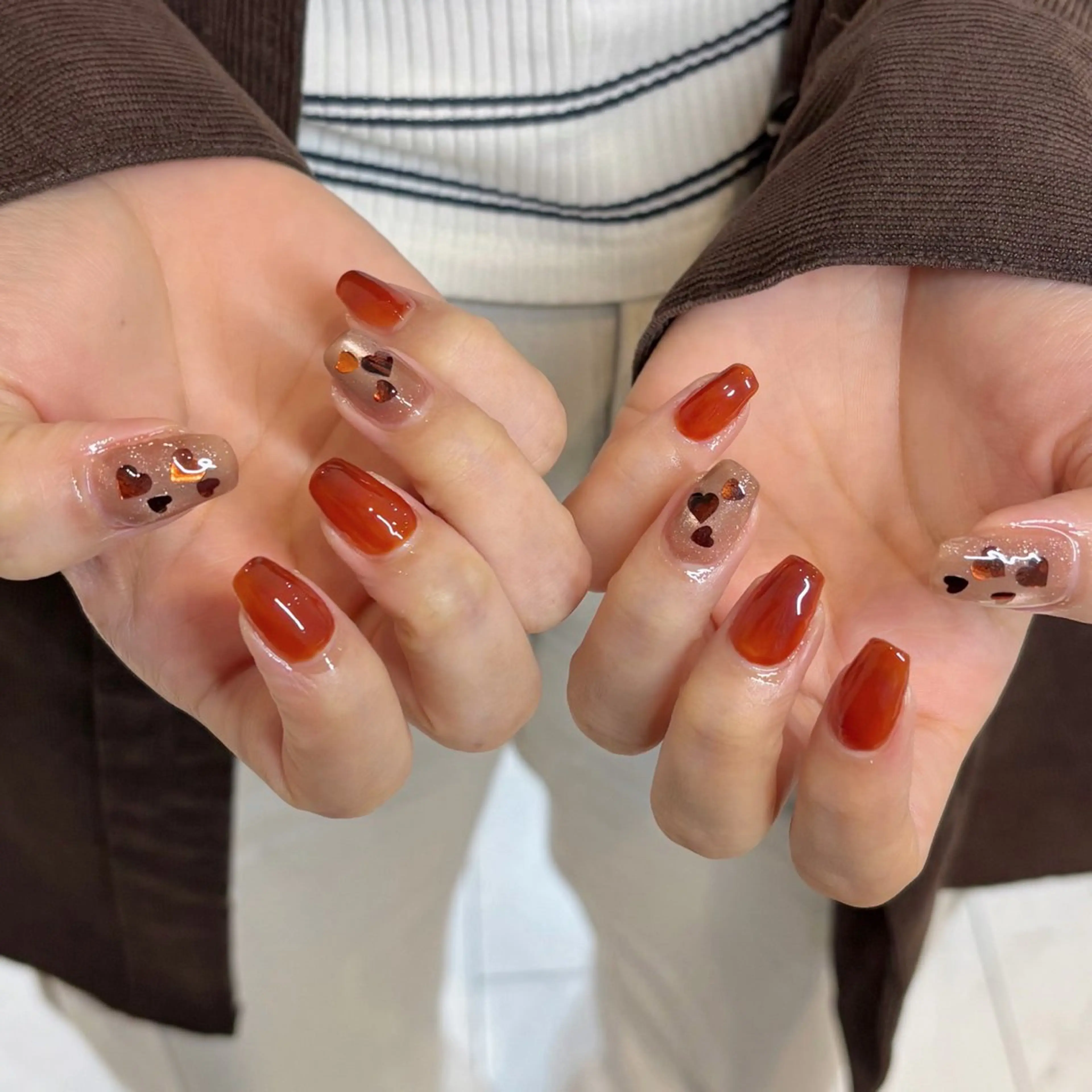 ハートホロネイル(オフあり)🩵の写真