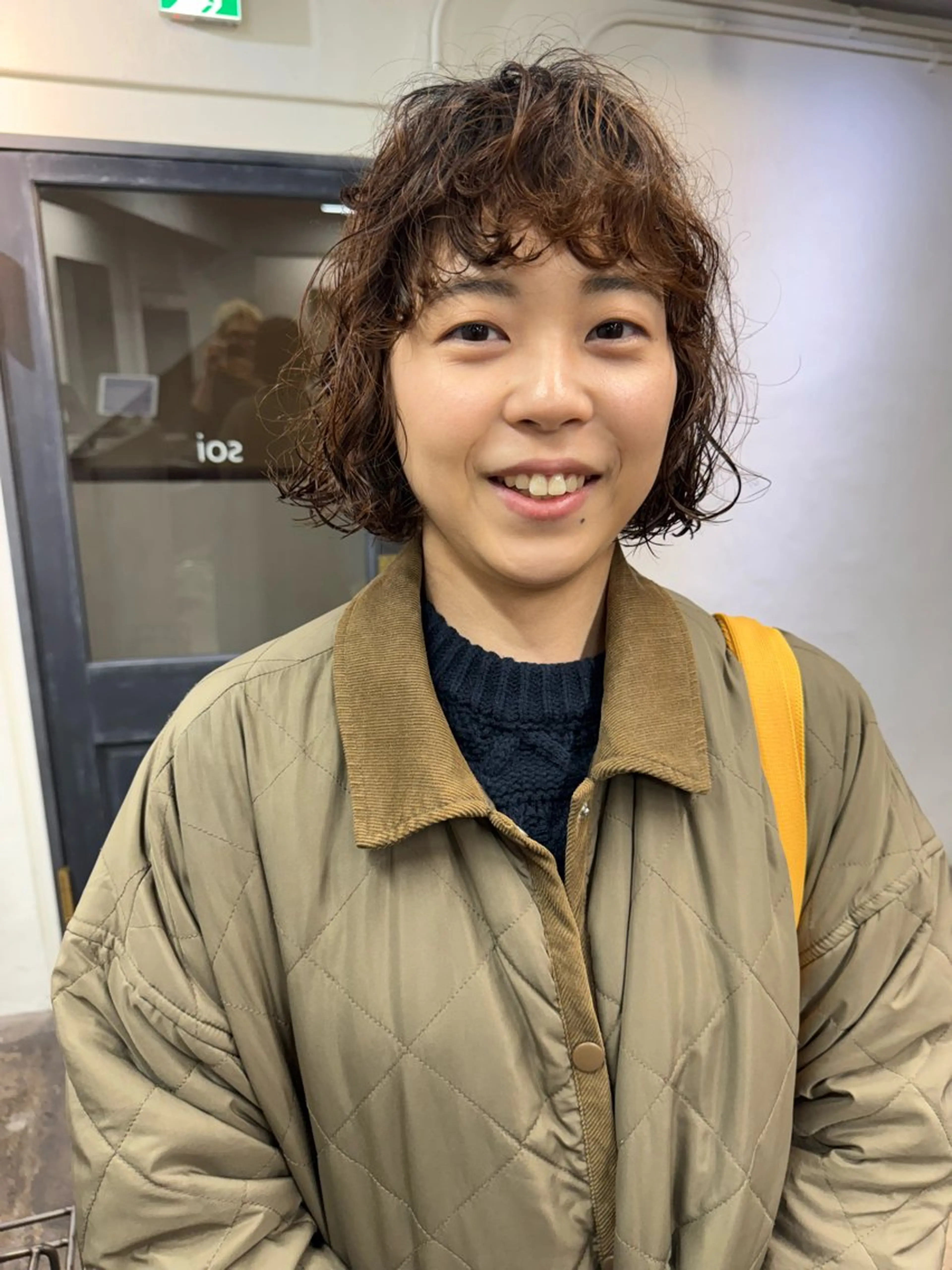 ショート パーマ ボブ ニュアンスパーマ カット パーマ トリートメント 森貴裕/ベージュ/ パーマ/オリーブのヘアスタイル