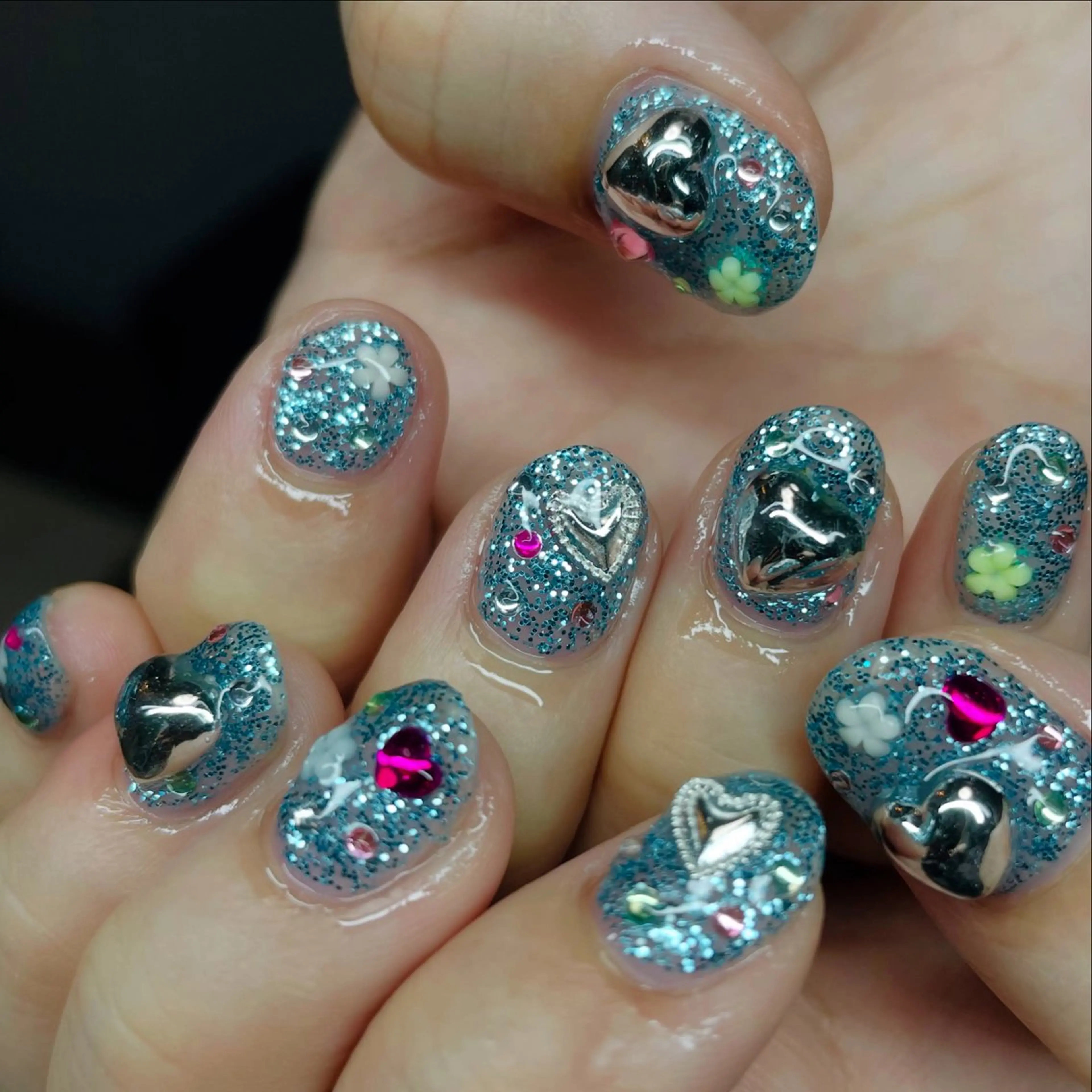 ネイル キラキラネイル ラメ(グリッター) シンプルネイル ハンドネイル posa nail モエミのネイルデザイン