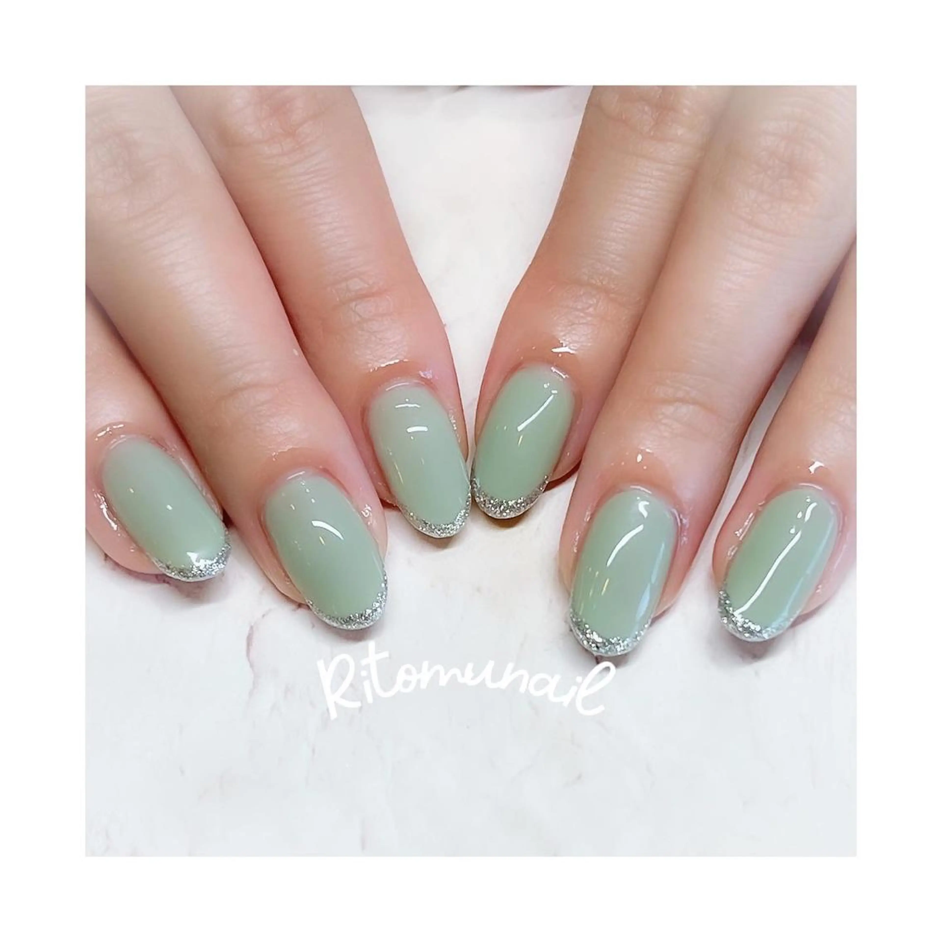 ネイル シンプルネイル 春ネイル ritom.nail所属・nailist shioriのネイルデザイン