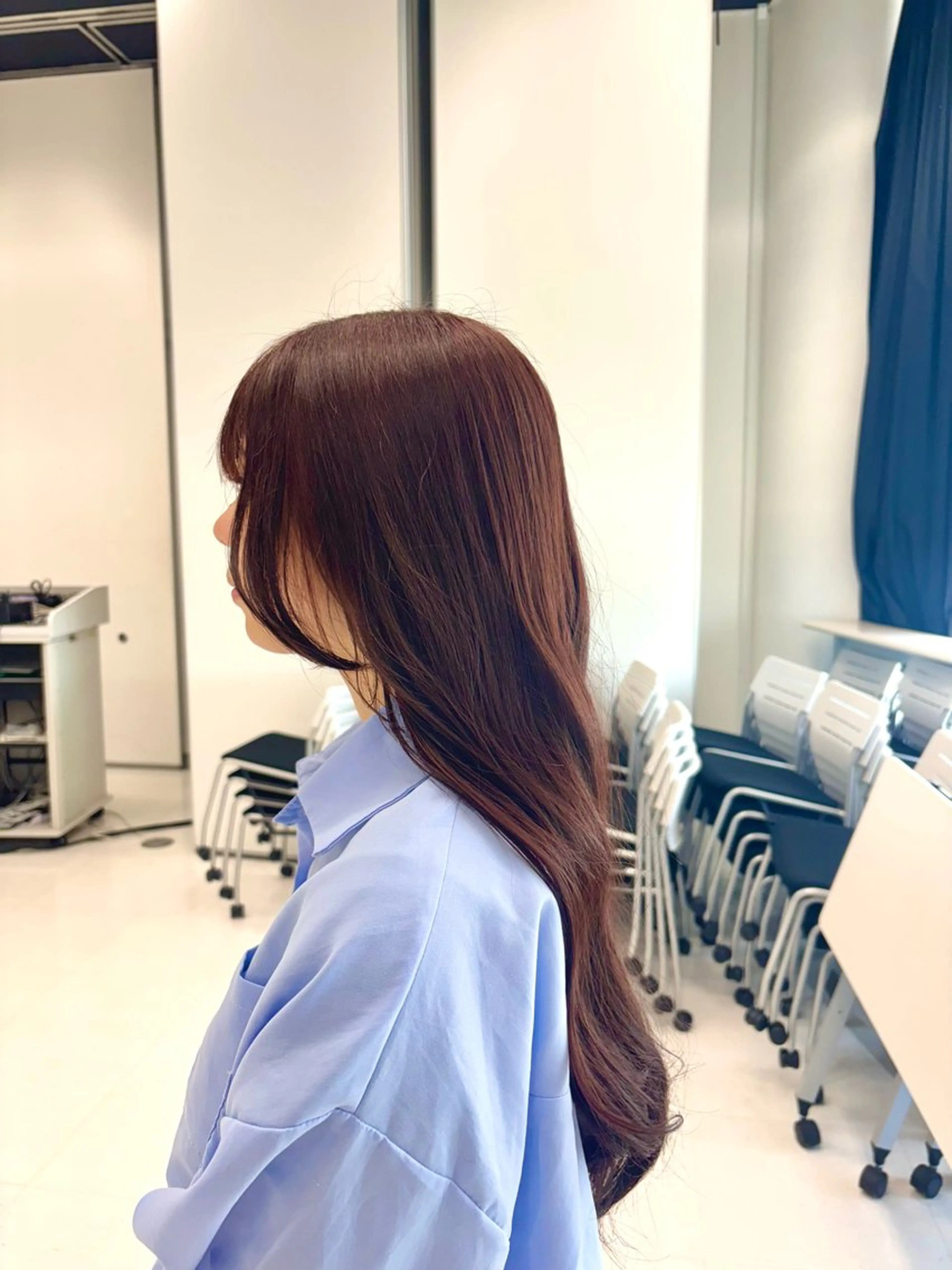 ロング カラー ブラウンカラー ピンクカラー ピンクブラウン 🧸似合わせデザイン ほそいけいこ🧸のヘアスタイル