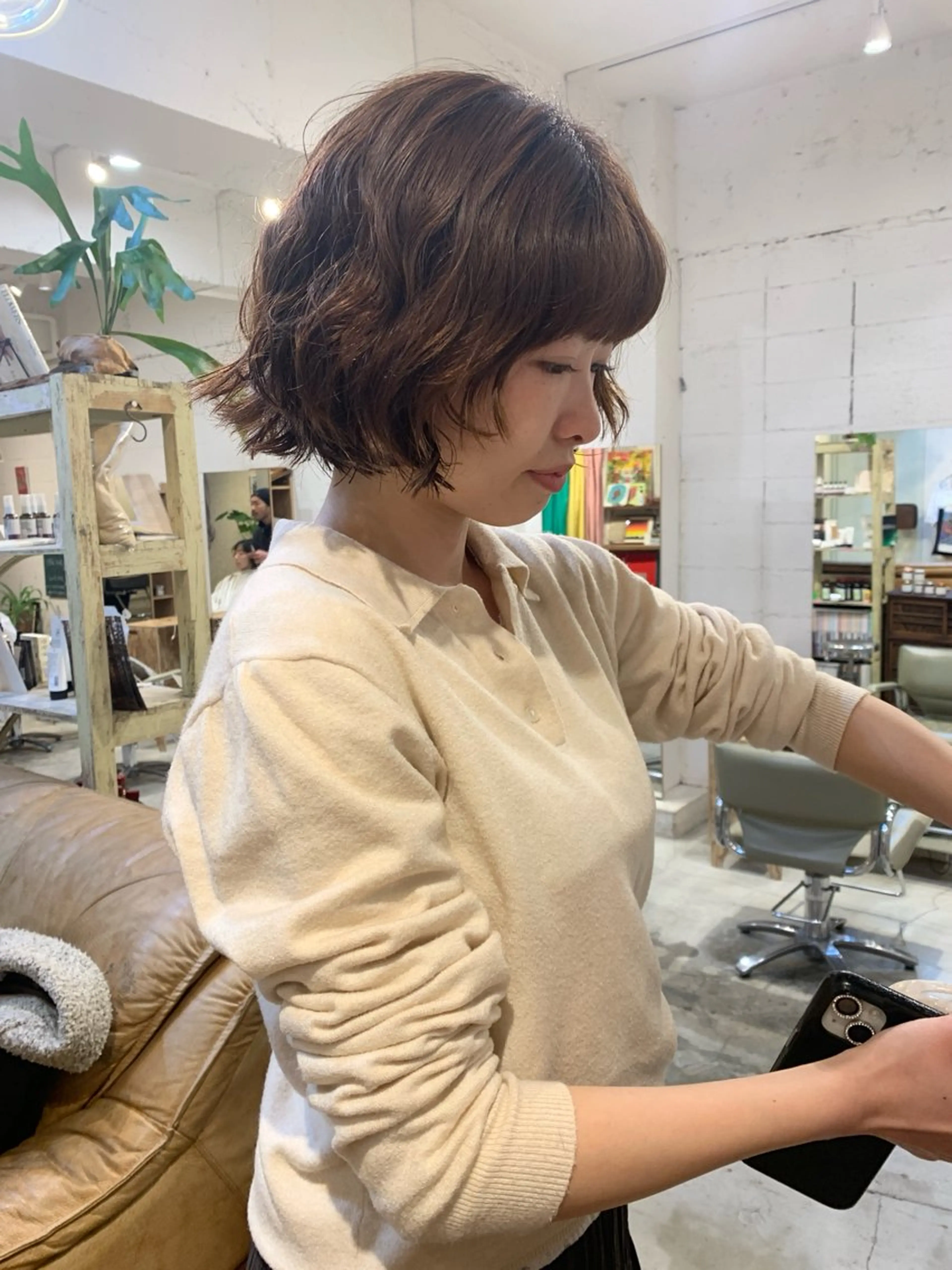 ミディアム パーマ ミディアムパーマ ボブ ニュアンスパーマ 【takk】 ナカヤママサヨシのヘアスタイル