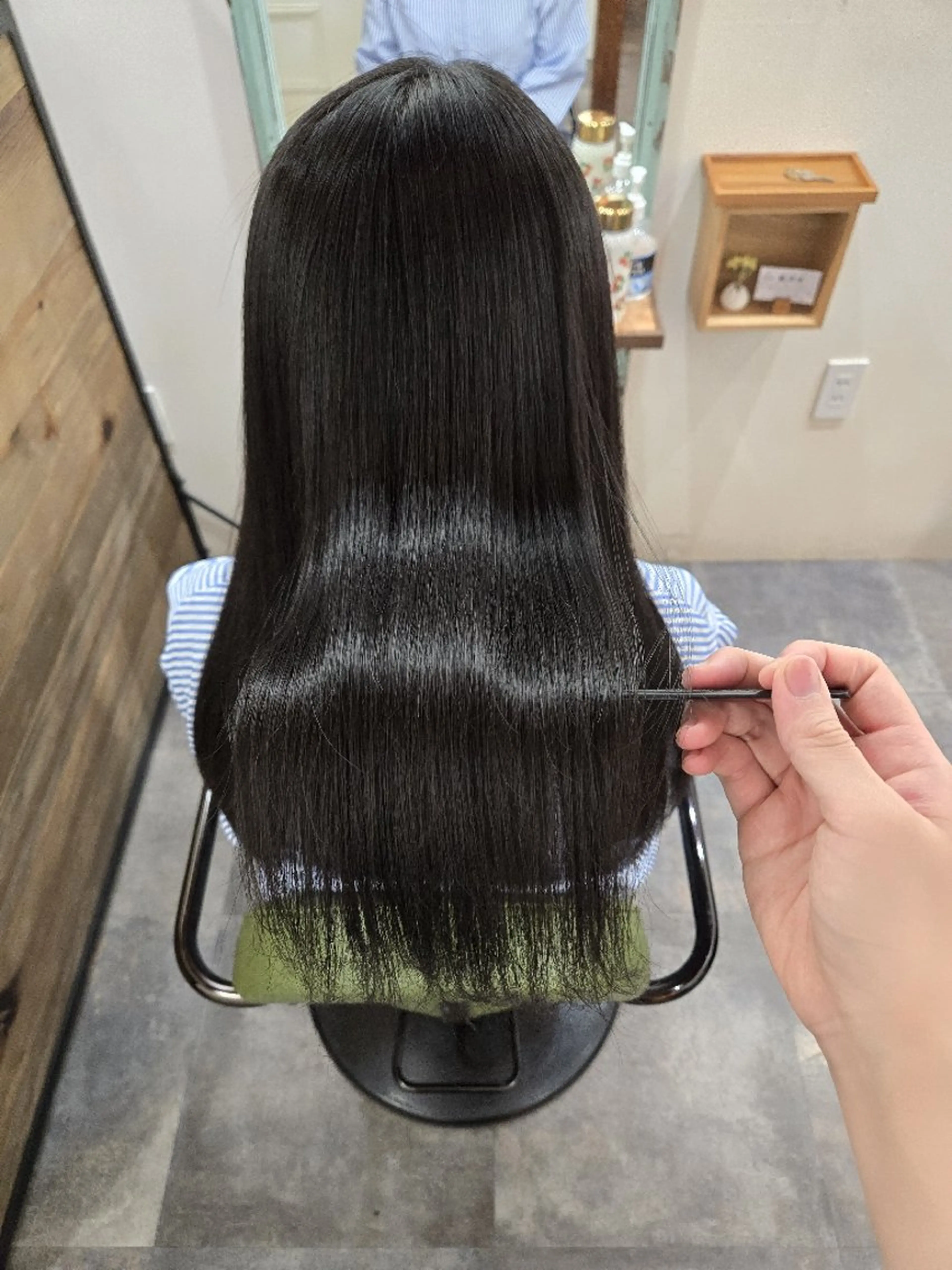 ロング 酸性ストレート 縮毛矯正 トリートメント ️🩵美髪矯正 みおのヘアスタイル