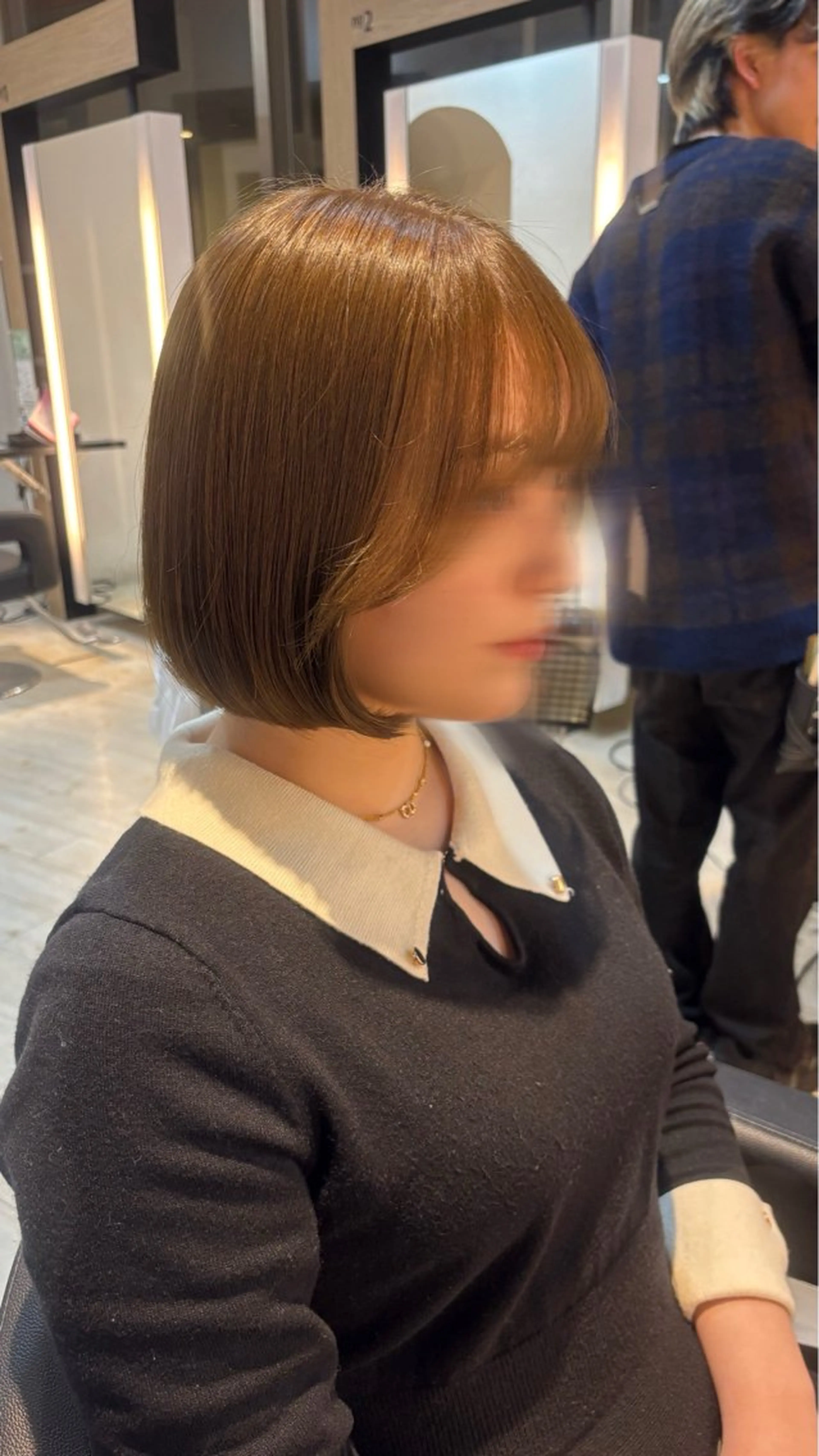 カラー ブリーチ ダブルカラー ブリーチなしカラー ヘアカラー miyu/ボブ/ 透明感カラー/栄のヘアスタイル