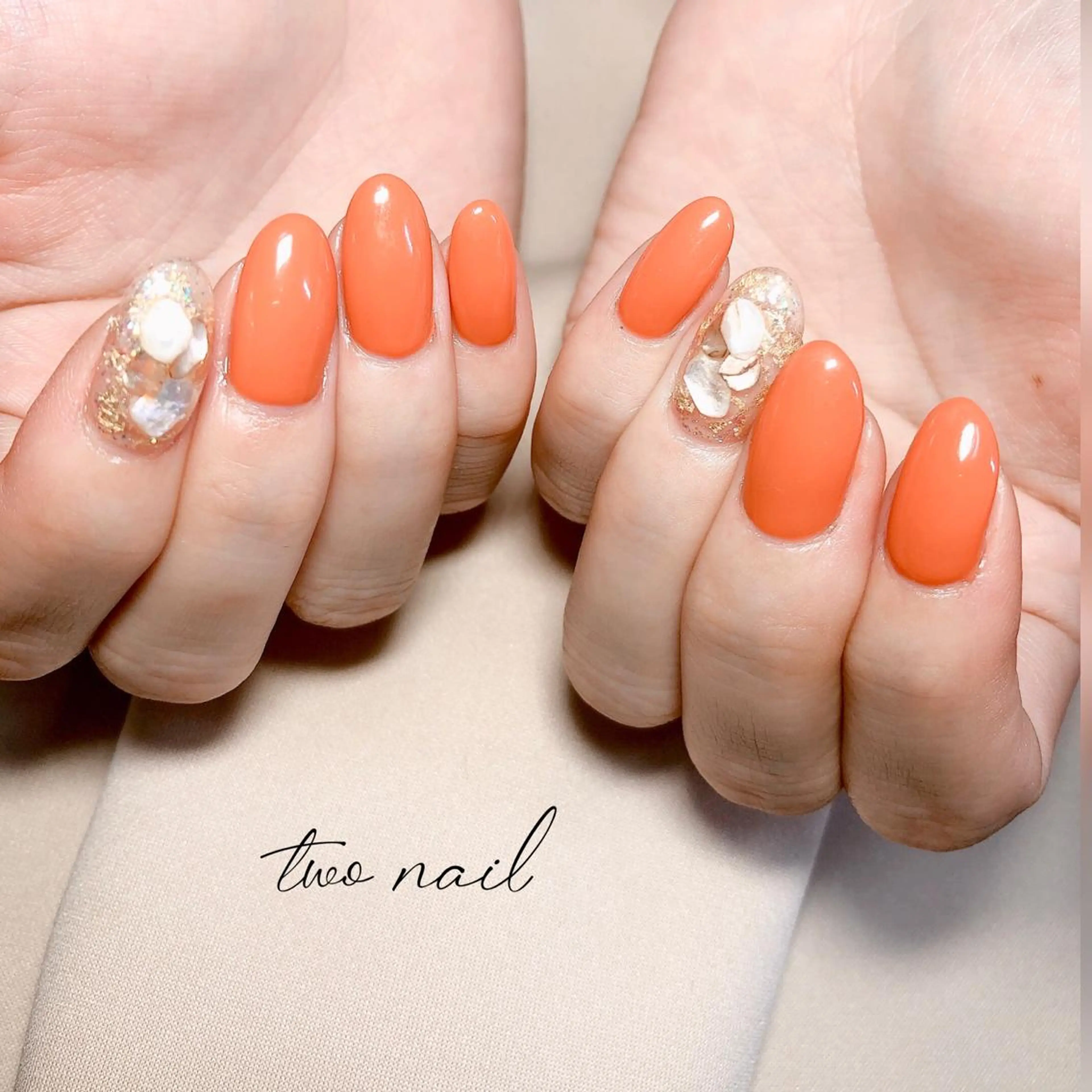 ネイル アートネイル フットネイル ハート ニュアンスネイル ホワイト two nailのネイルデザイン