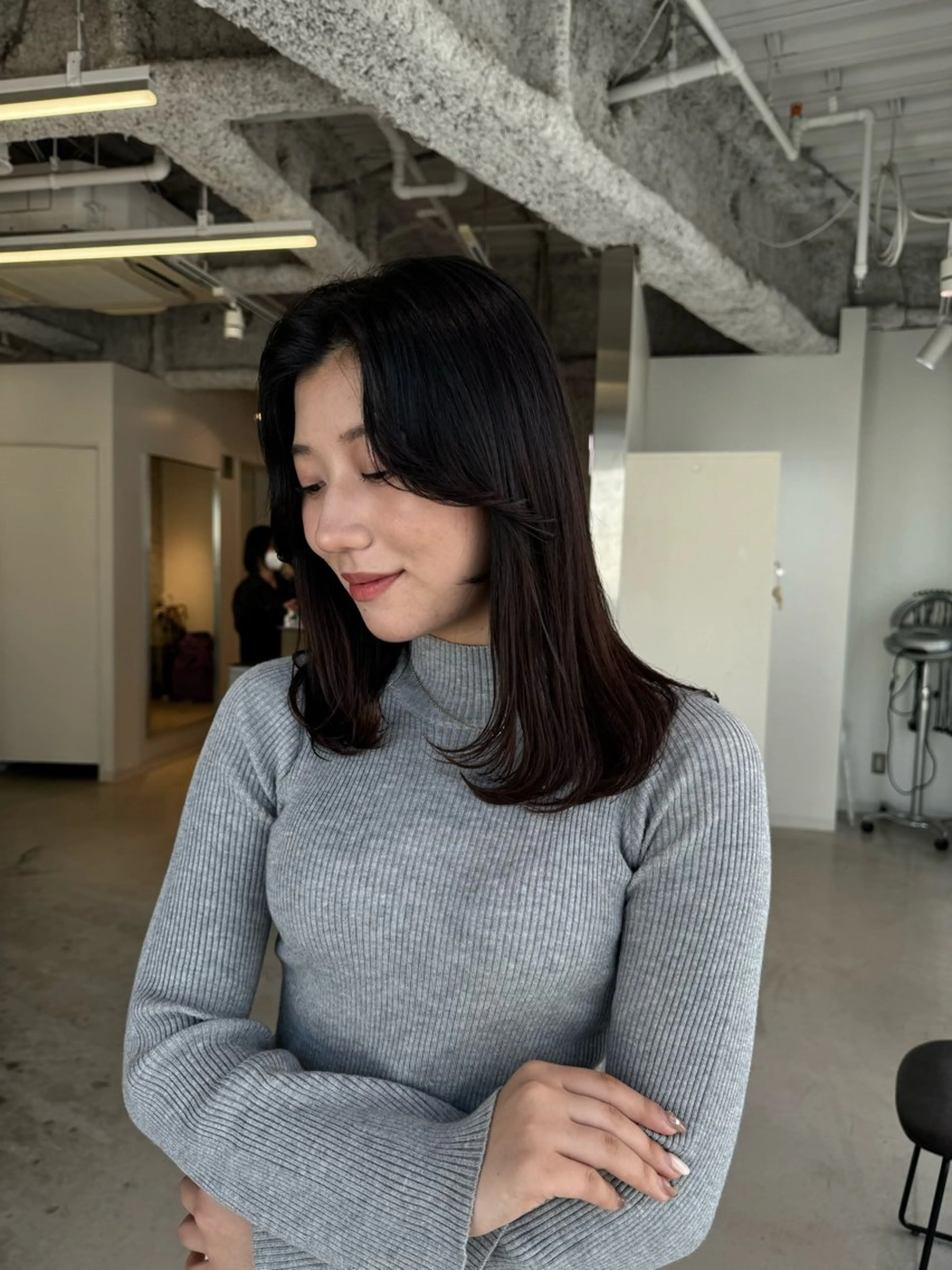 ミディアム カット トリートメント 店長　MANAMI ／ブリーチ／骨格ボブのヘアスタイル