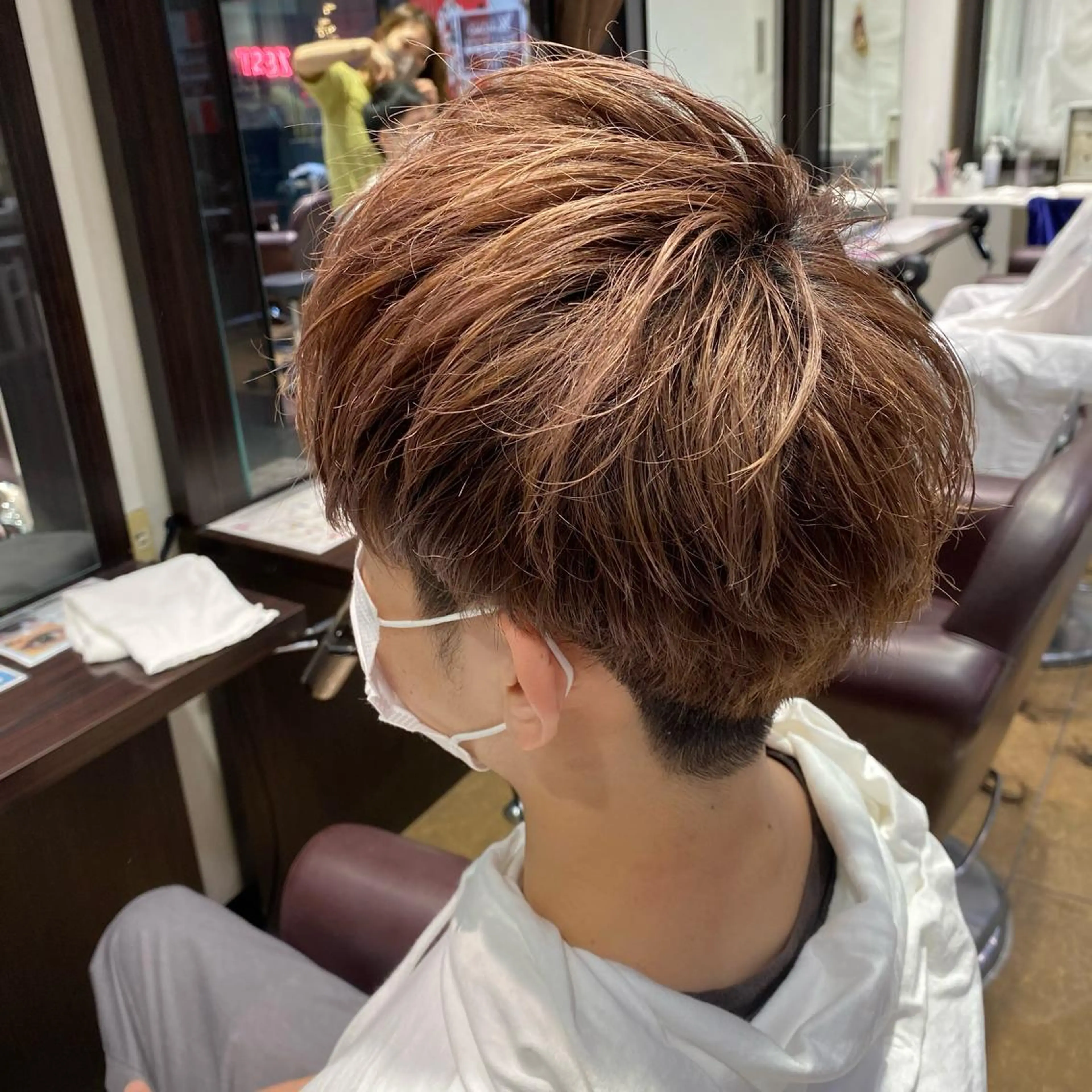 ショート メンズ カット 酸スト/フェザー パーマ/三谷海斗のヘアスタイル