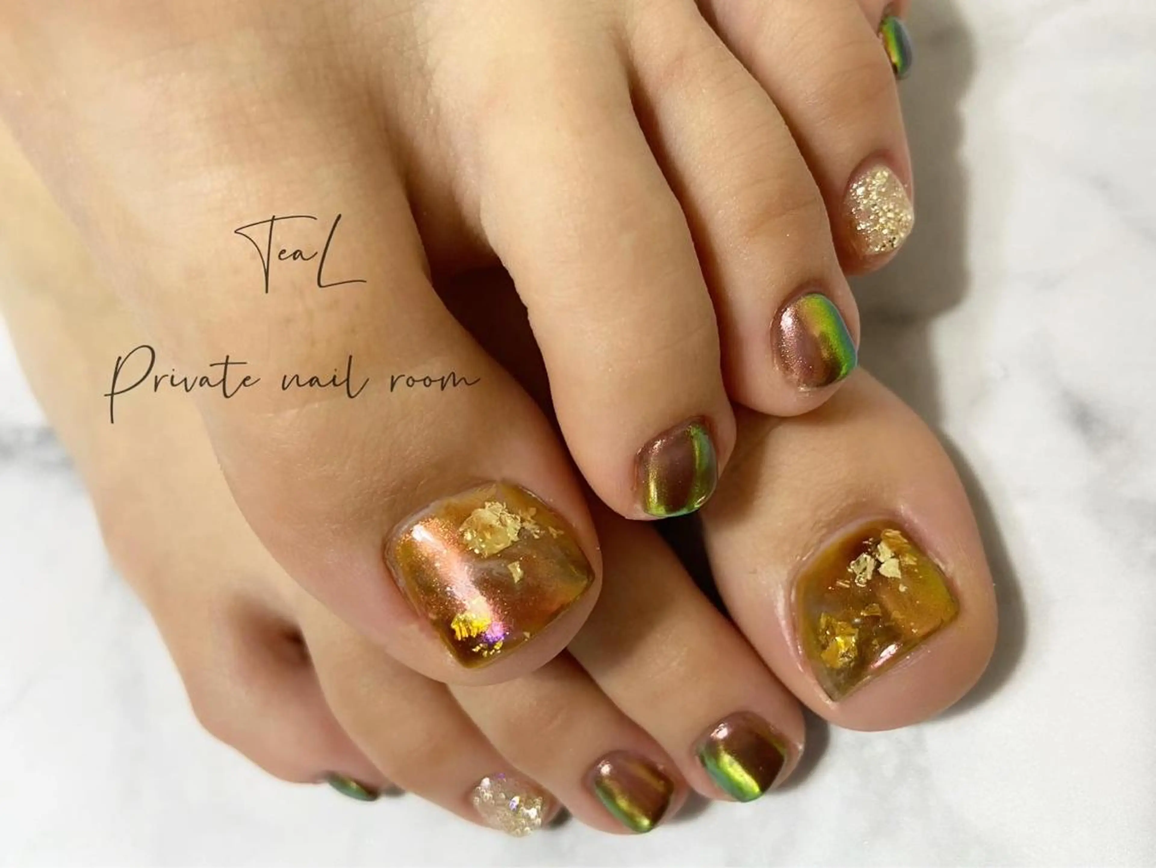 ネイル フットネイル TeaL nailのネイルデザイン