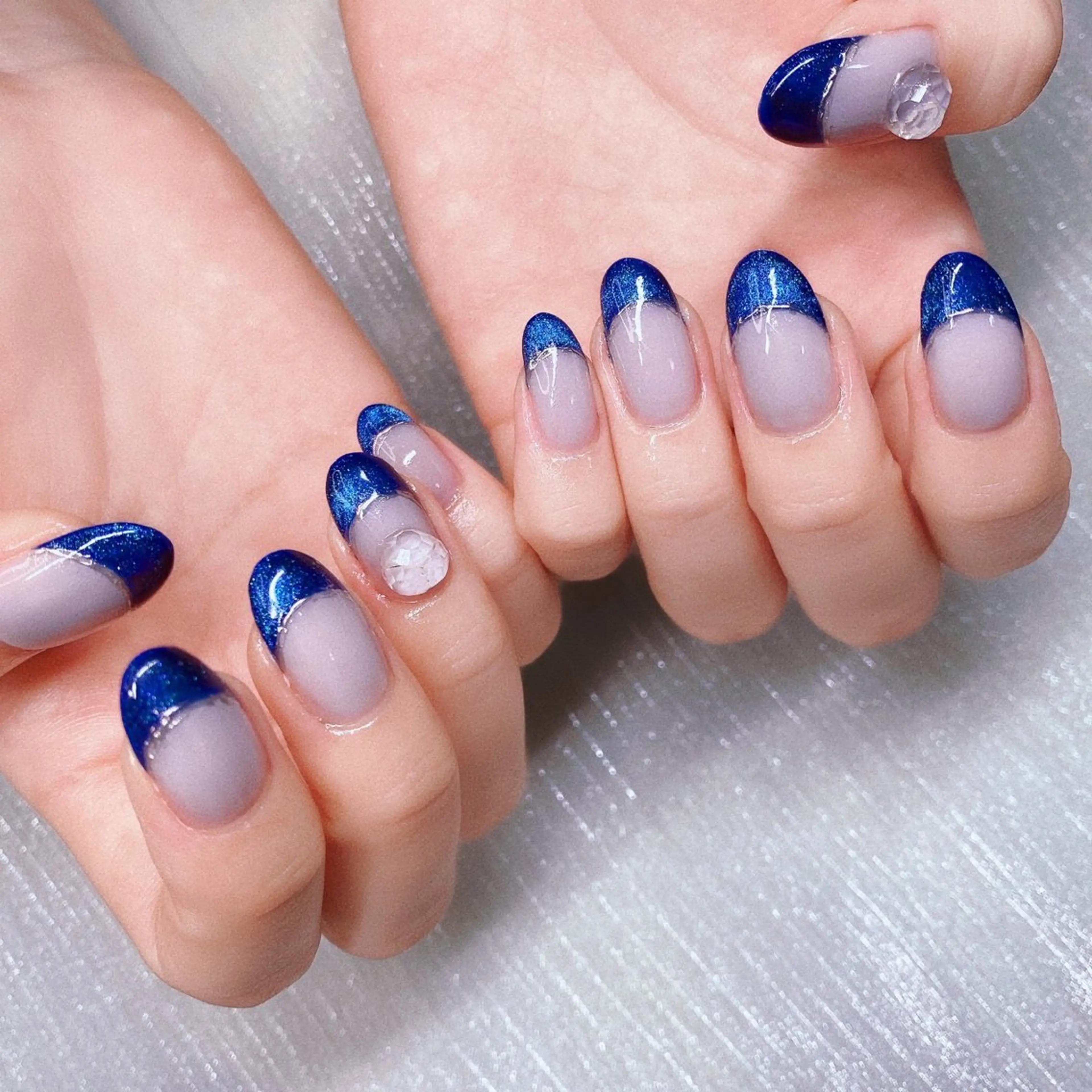 ネイル 長さ出し ストーンネイル ハンドネイル Nailist SUZU所属・Nailist suzuのネイルデザイン