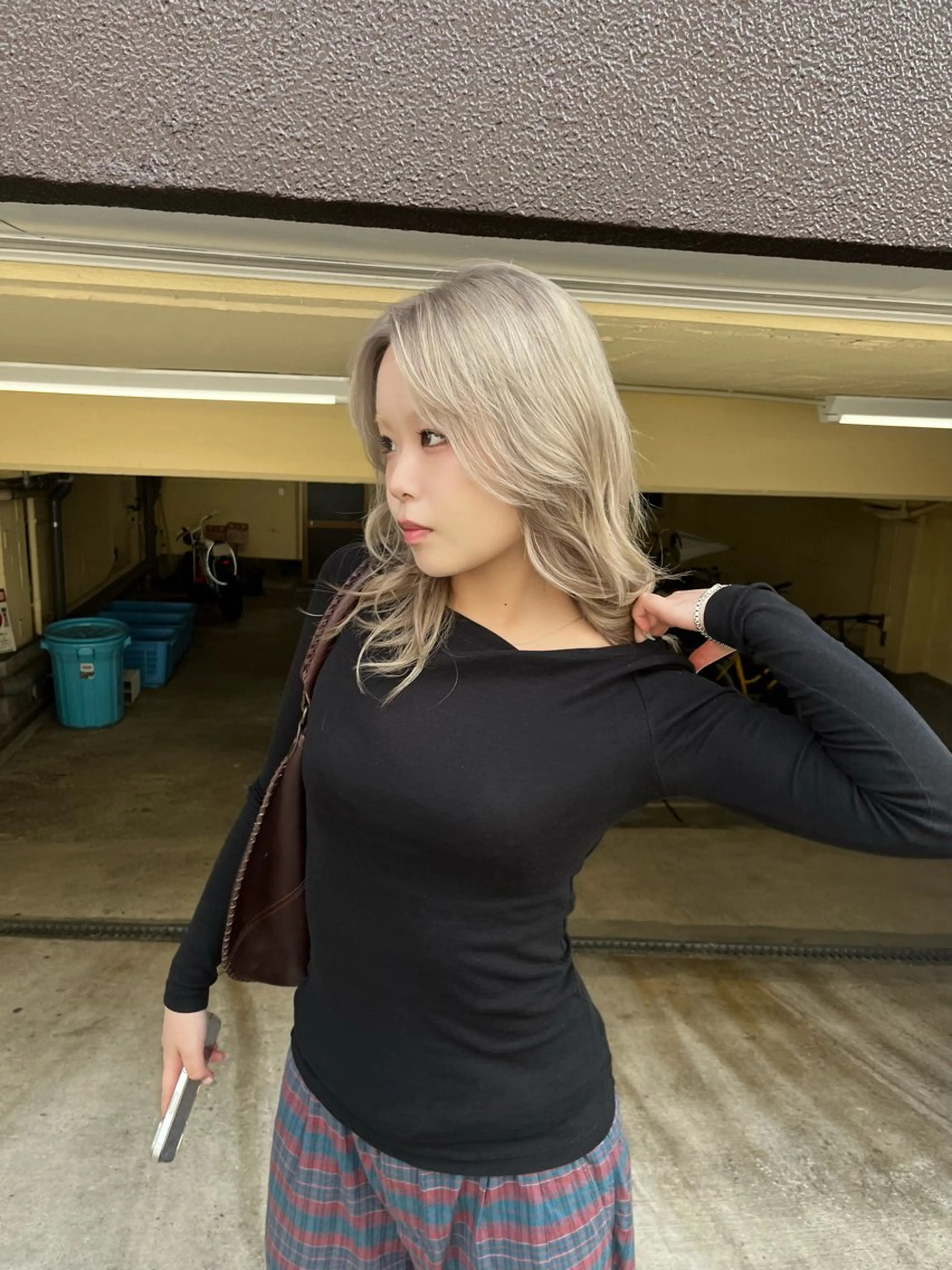 ミディアム カラー yuan tanakaのヘアスタイル