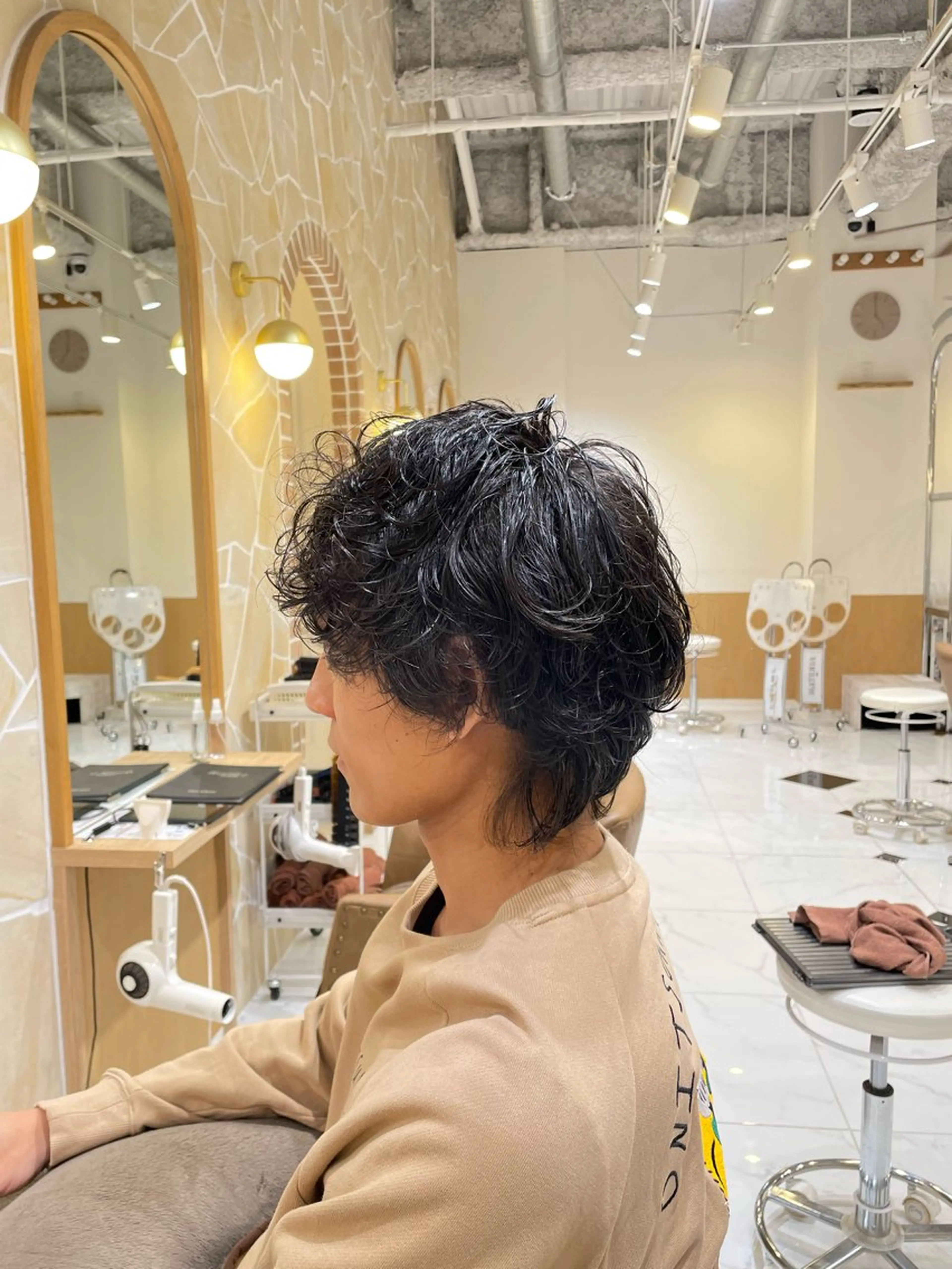 パーマ メンズ カット パーマ 辻 雅也のヘアスタイル