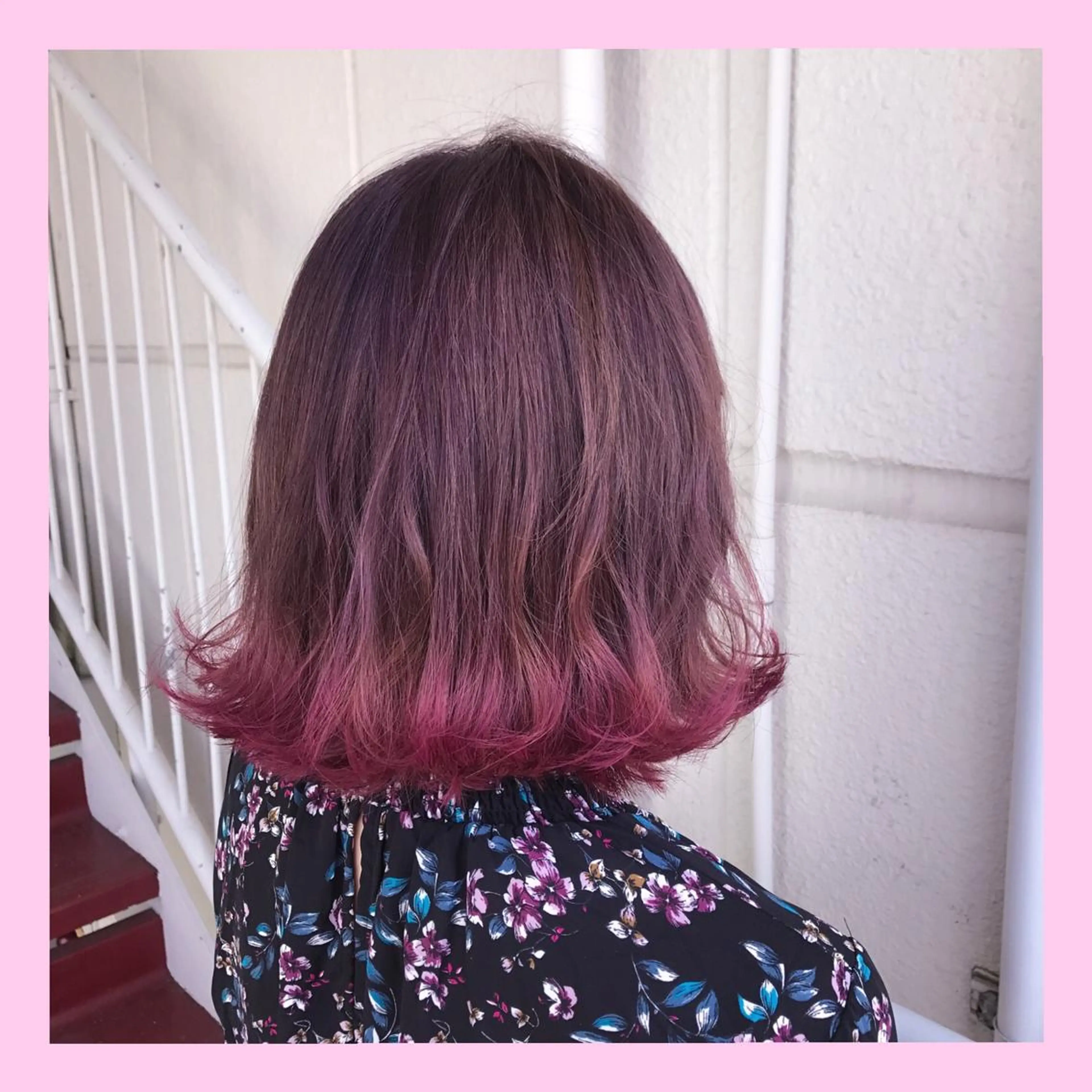 ミディアム カラー SHIN/レイヤー カット×クロスパーマのヘアスタイル