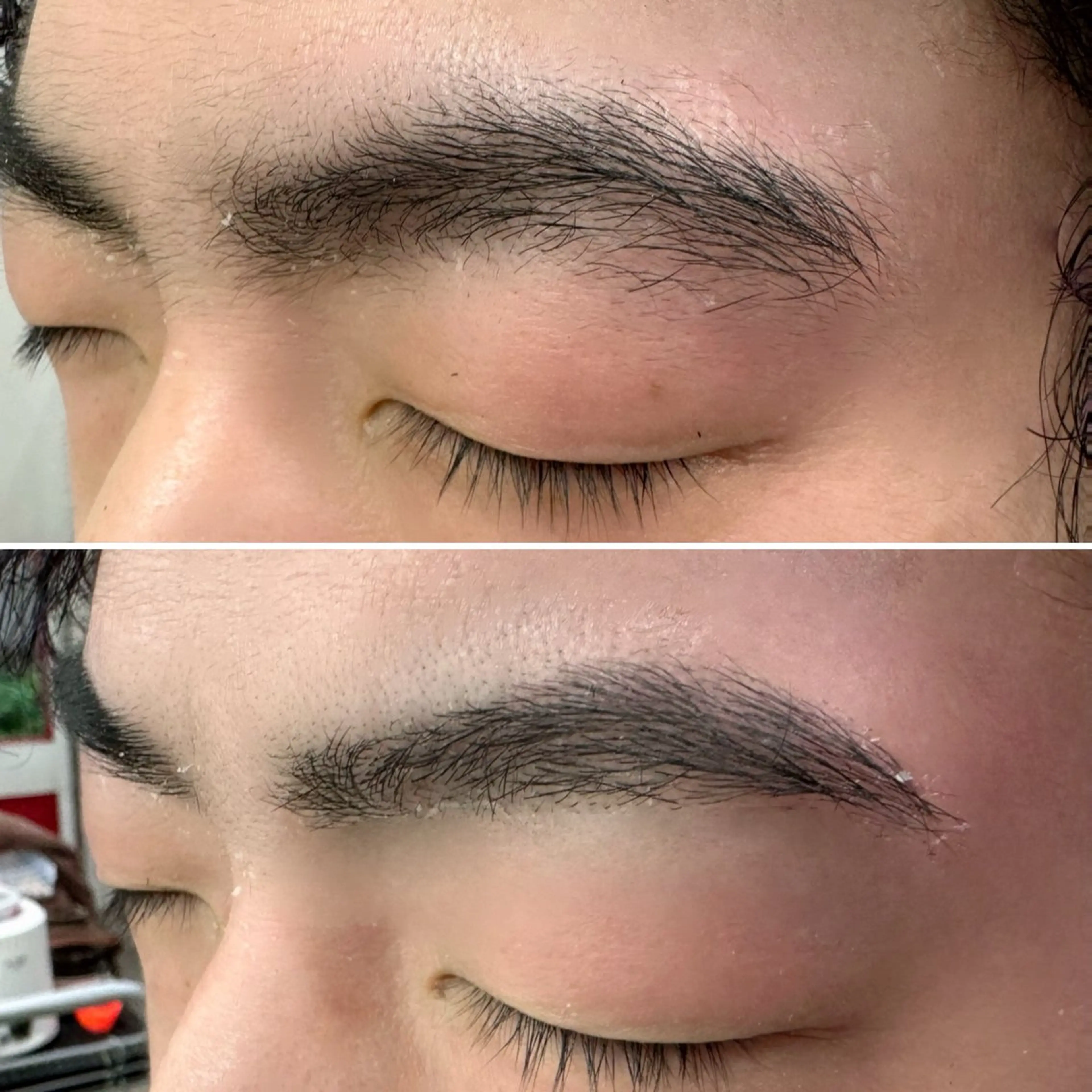 メンズ アイブロウ ワックス脱毛 眉カット "PEPPU "所属・派手髪、ハイトーン ショートヘアShinのヘアスタイル