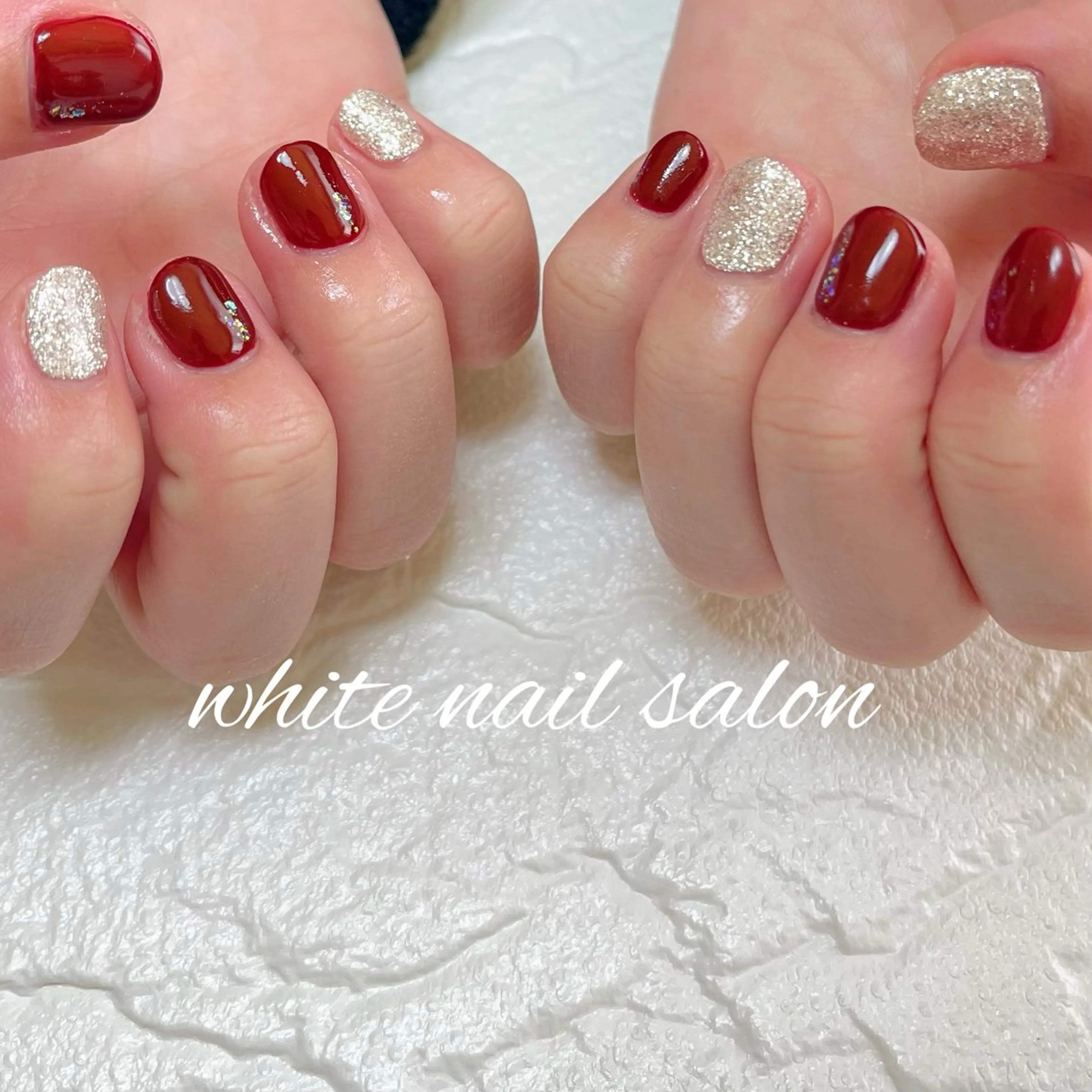 ネイル ラメ(グリッター) ハンドネイル white nail salonのネイルデザイン