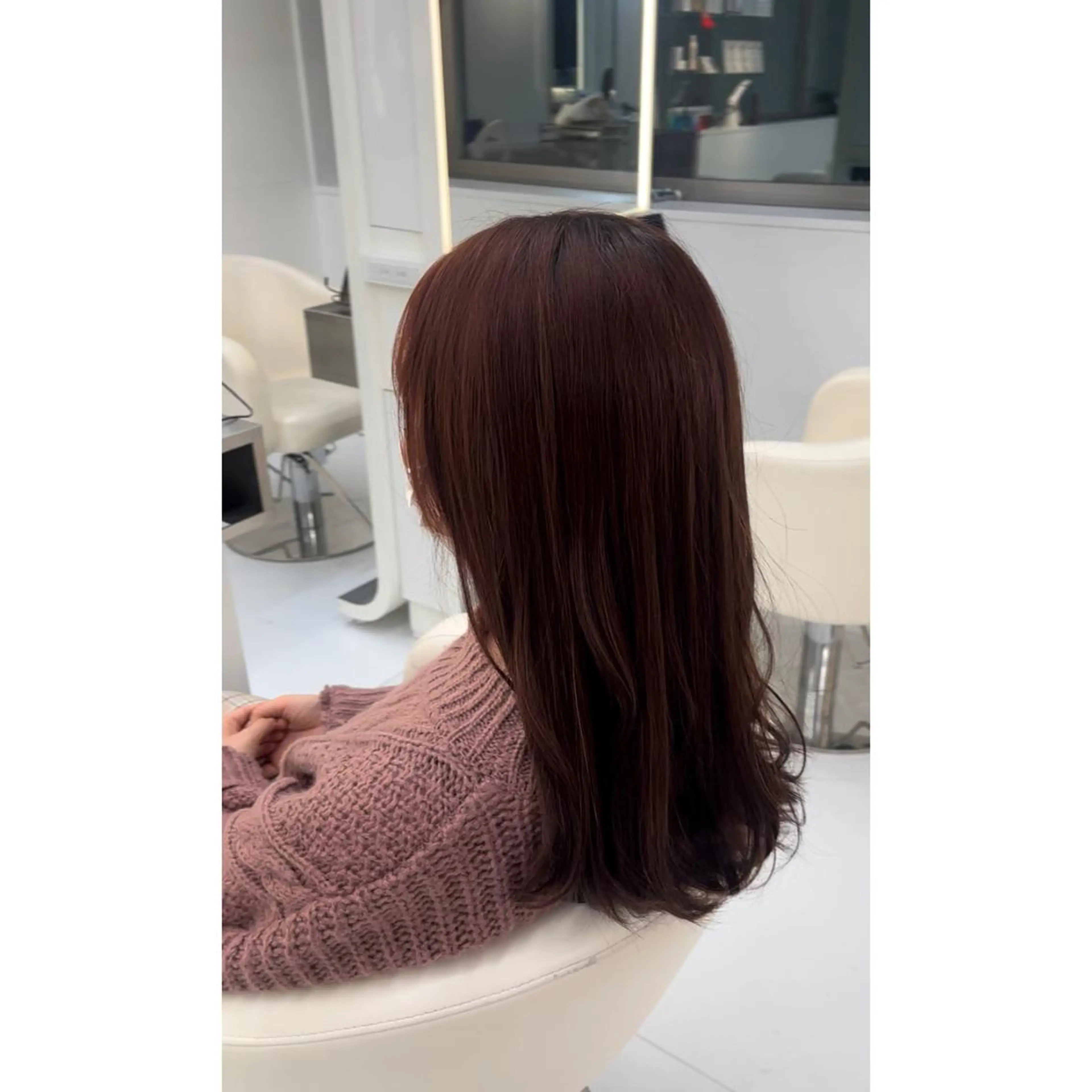 セミロング カラー asterisk所属・涼音 🫧前髪お助け美容師のヘアスタイル