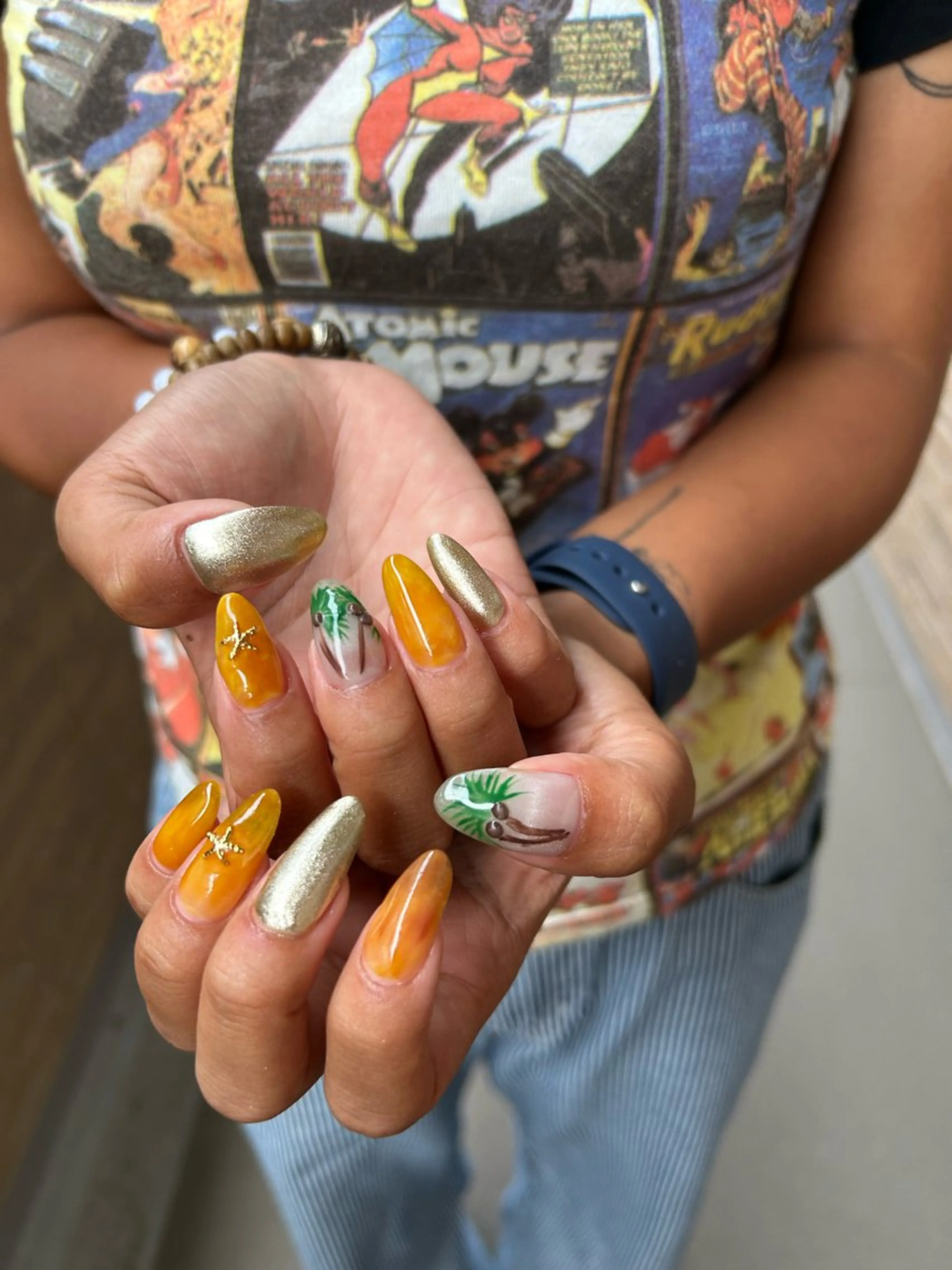 ネイル 夏ネイル ハンドネイル 自宅サロン♡ Mamiのネイルデザイン