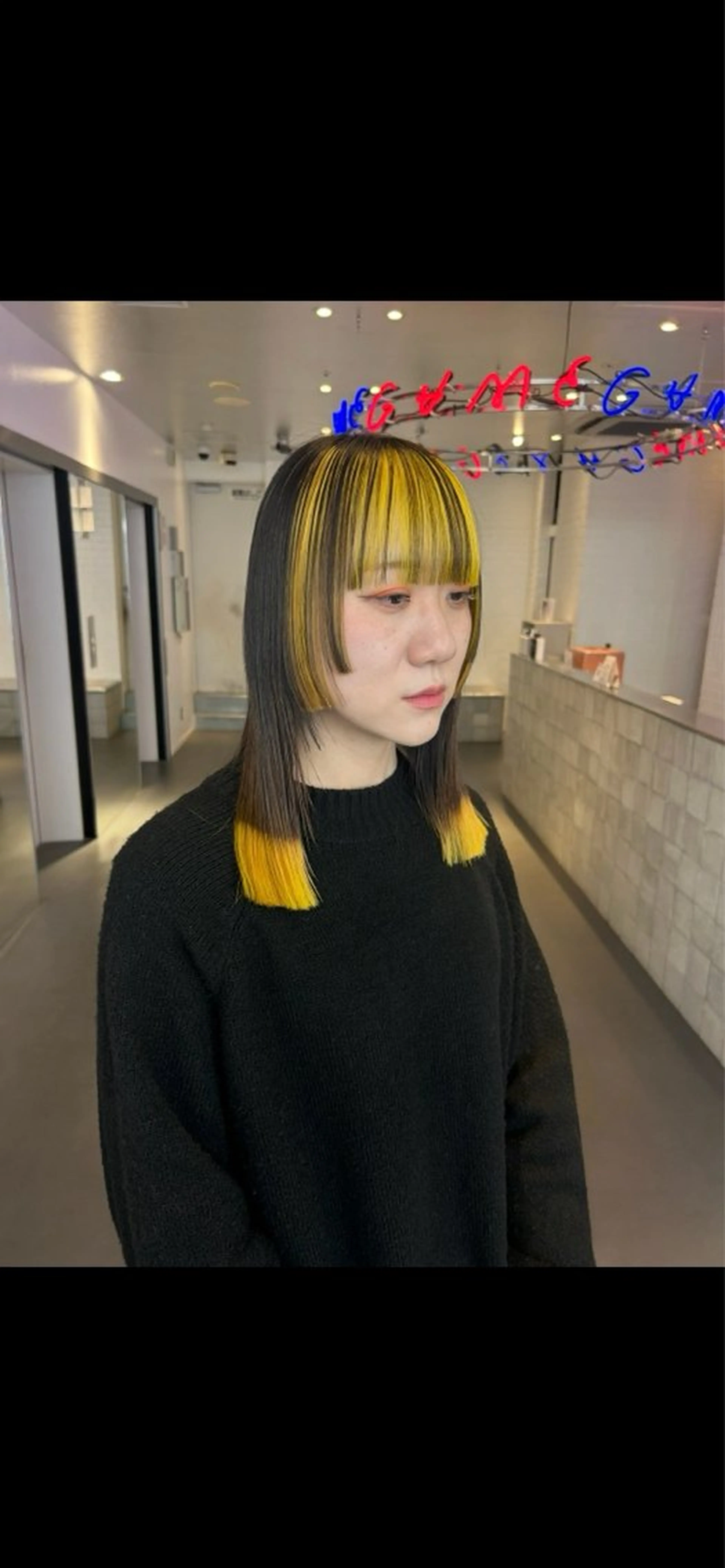 ロング ボブ エクステ 外国人風カラー レイヤーカット ヘアカラー MiRI💜地毛級 エクステ✖似合わせ技のヘアスタイル