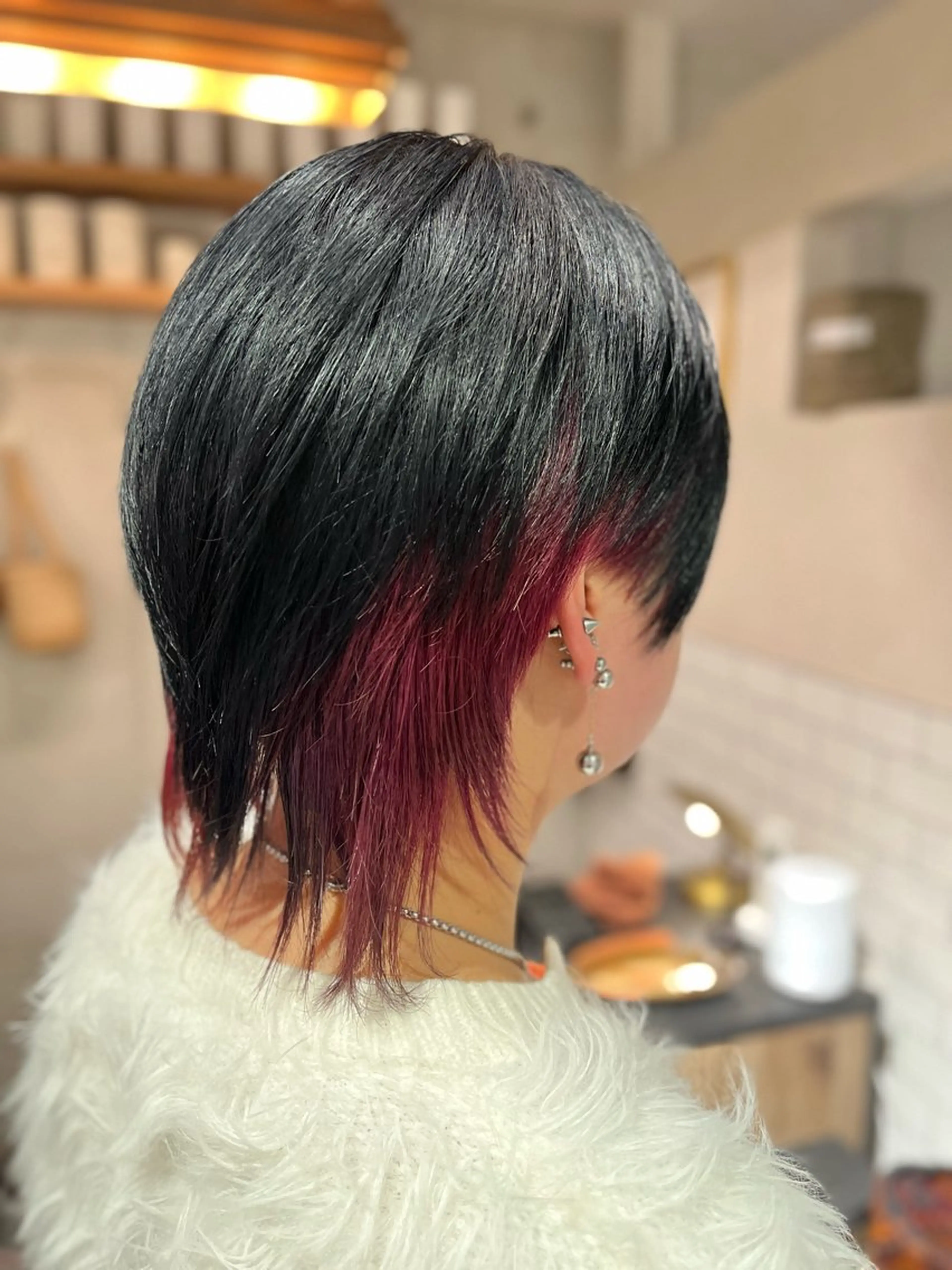 ショート カラー ブリーチ レッドカラー Remember所属・Remember 田中涼太のヘアスタイル