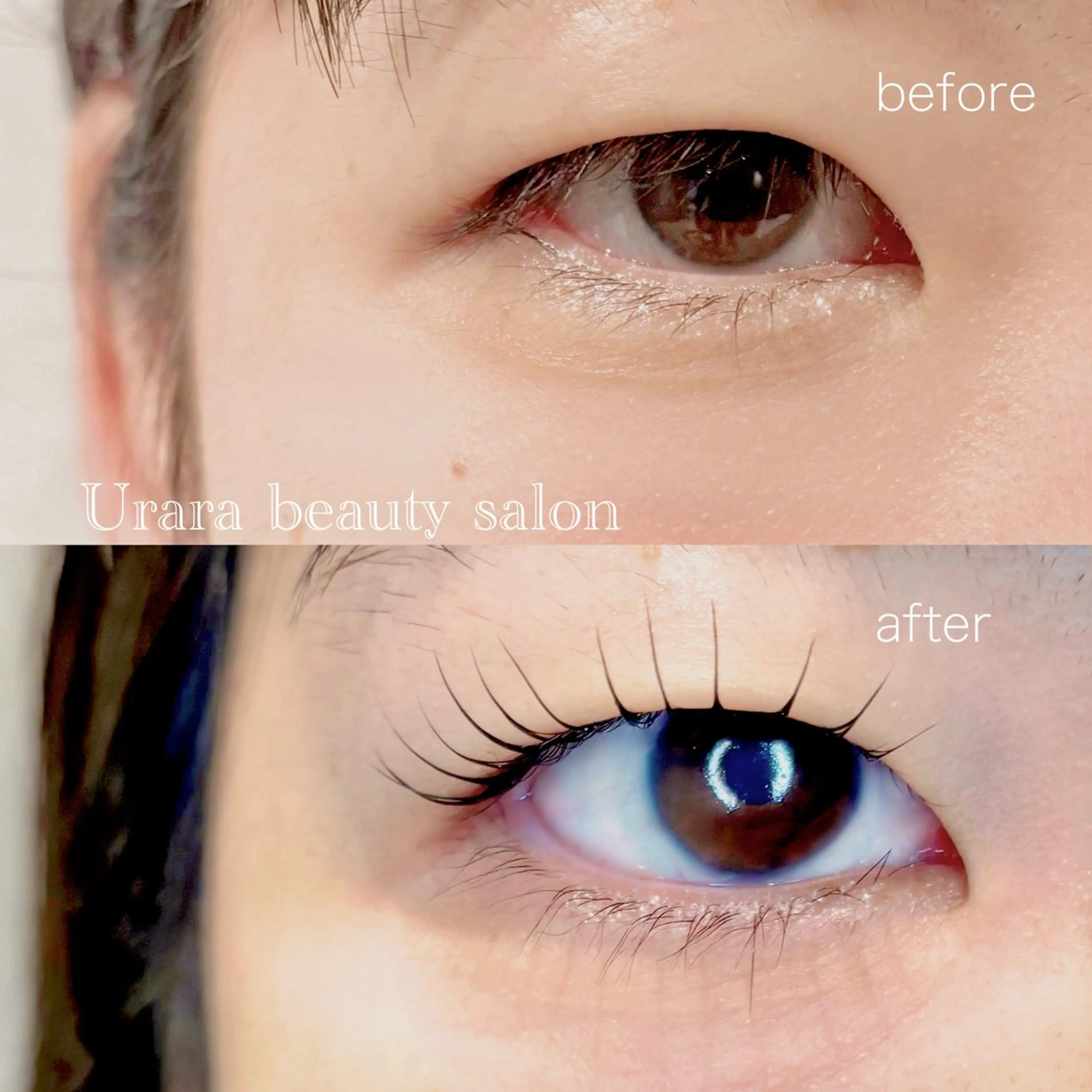 マツエク・マツパ パリジェンヌラッシュリフト まつげパーマ 一重×まつ毛パーマ Urara beauty salon所属・Urara KANAのマツエク・マツパデザイン