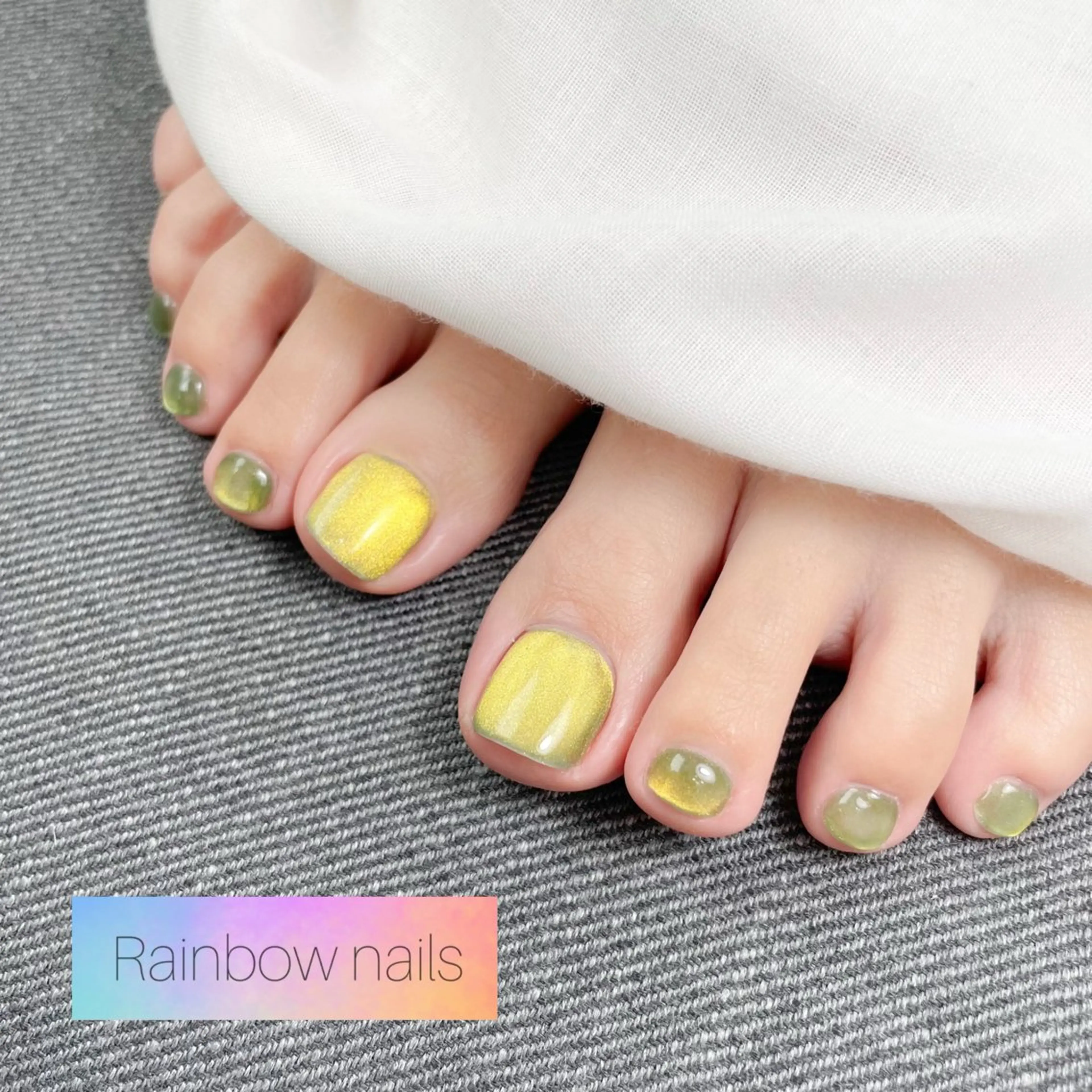 ネイル Rainbow nailsくろちゃんのネイルデザイン