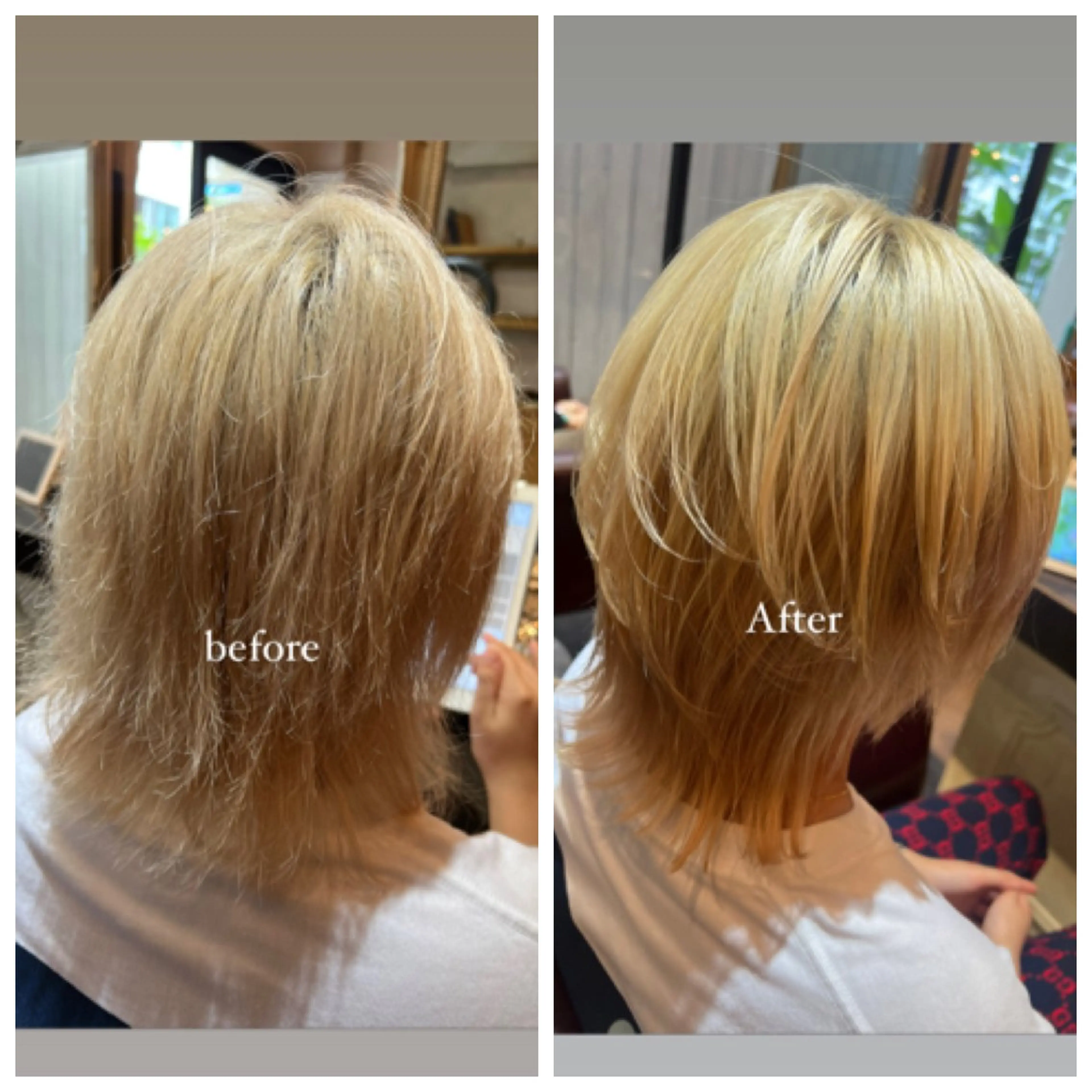 ミディアム パーマ 髪質改善 酸性ストレート ストレートパーマ カット 縮毛矯正 ハイライト/インナー /ブリーチ/レイヤーのヘアスタイル