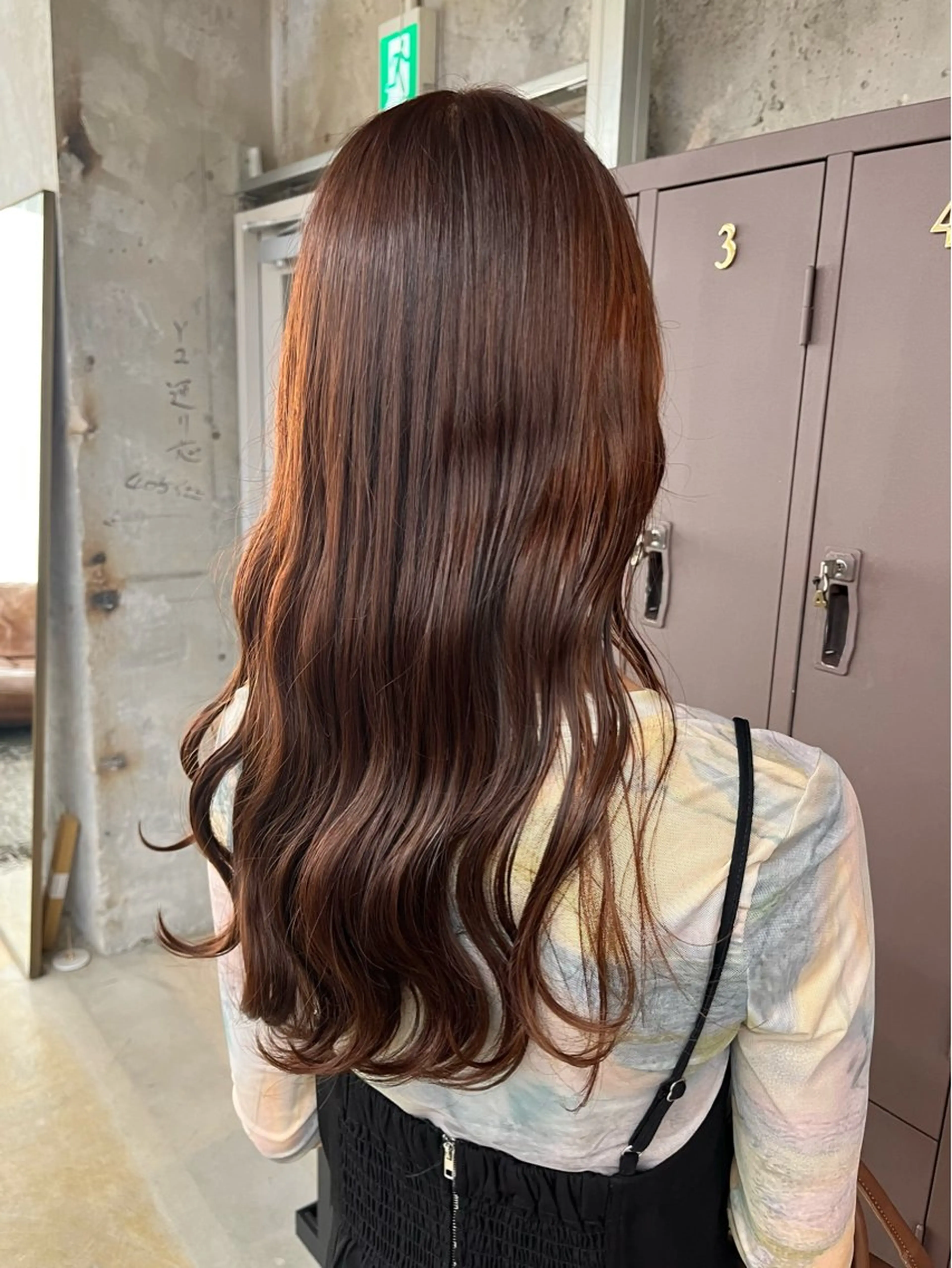 ロング カット ヘアカラー パーマ/オリーブ/ 酸性ストレート/ゆなのヘアスタイル