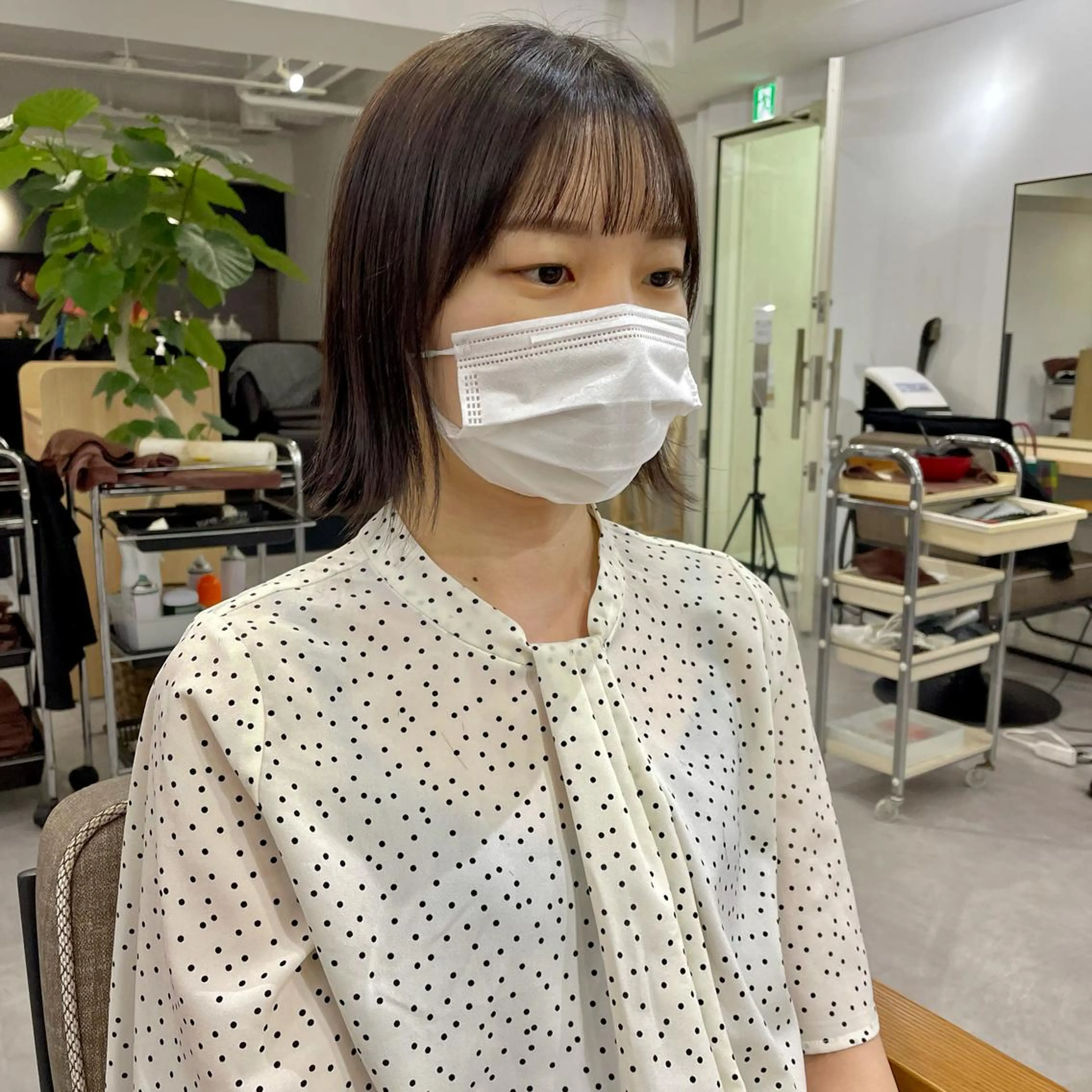 ショート カラー 切りっぱなしボブ ボブ パーマ＊ 顔まわり似合わせのヘアスタイル