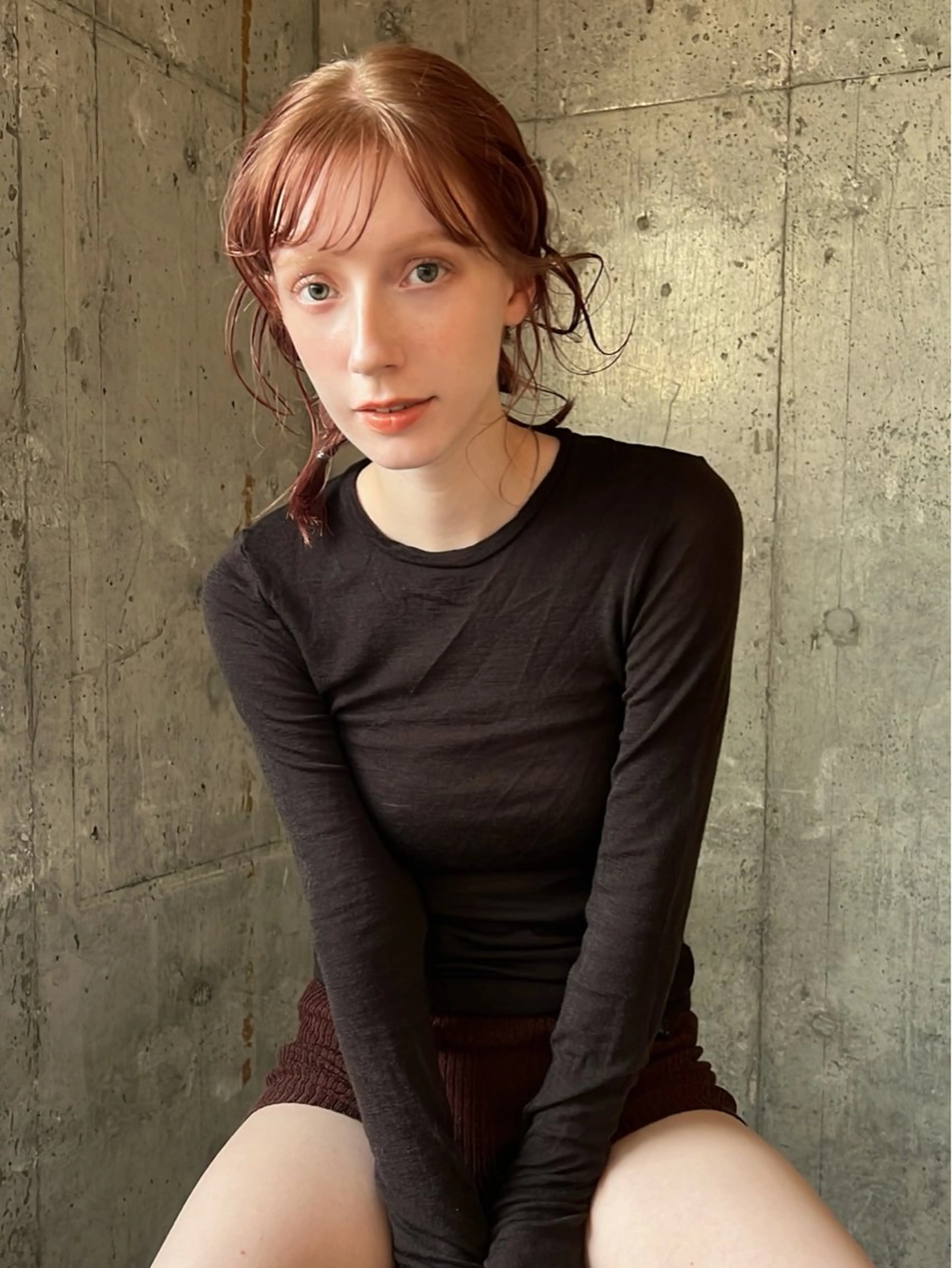 セミロング カラー カット ヘアカラー トリートメント 落合希 Olivebeigeのヘアスタイル