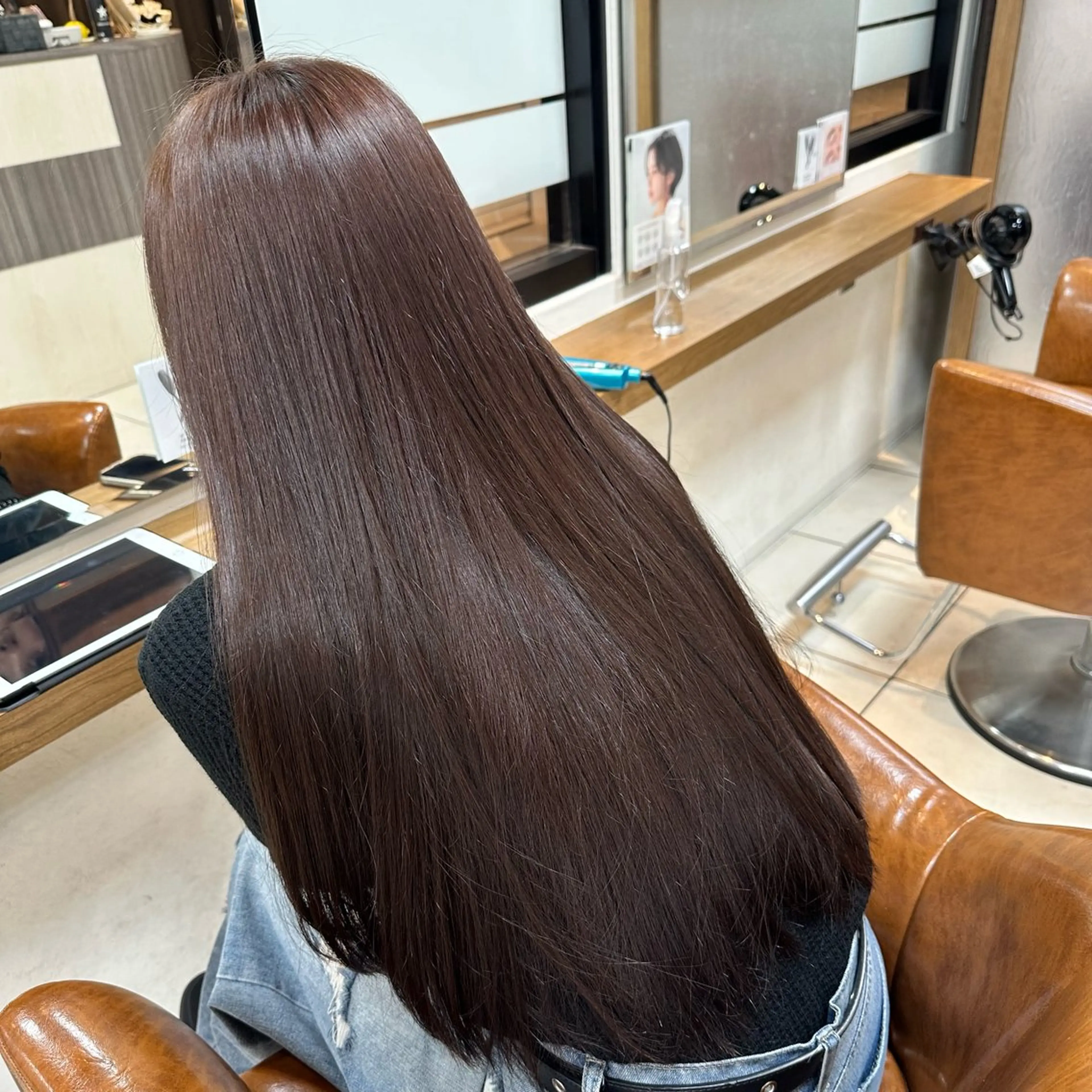 ロング カラー 髪質改善/ブラック ヘア/リンのヘアスタイル