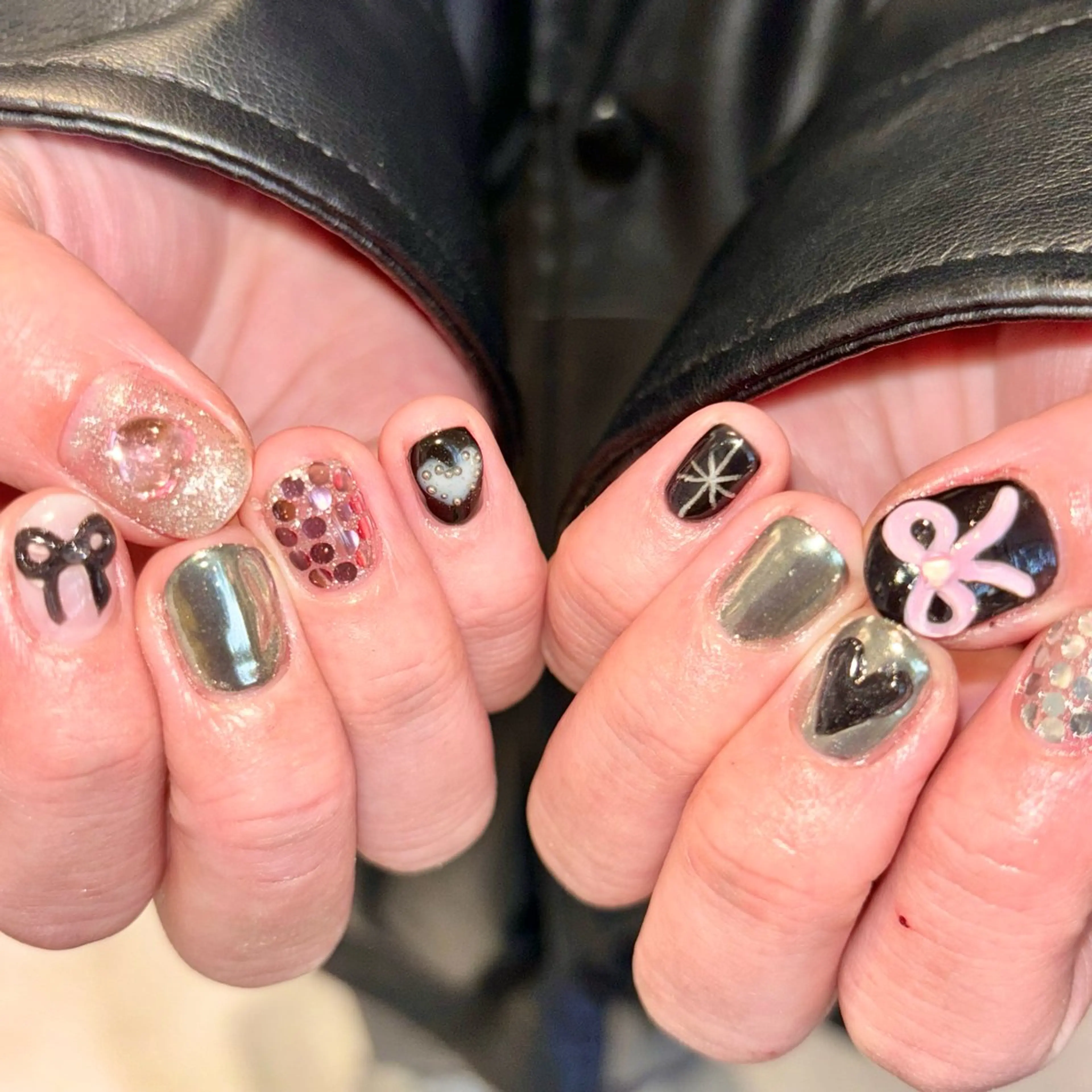 ネイル ぷっくりネイル リボン ハンドネイル Kureha/ネイル トレンドヘアのヘアスタイル