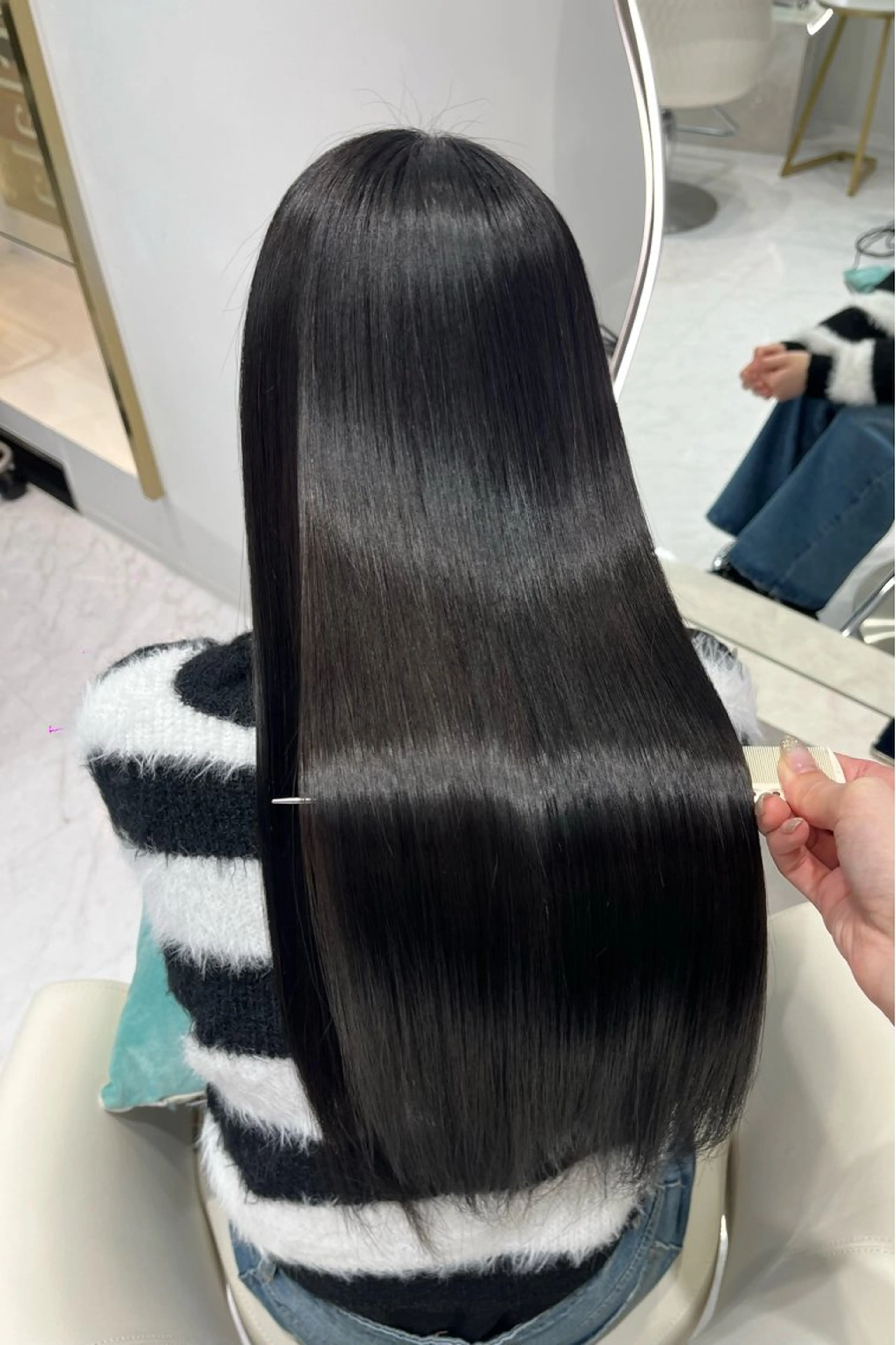 ロング カラー カット ヘアカラー トリートメント 名駅/大人韓国ヘア 艶カラー/Rihoのヘアスタイル