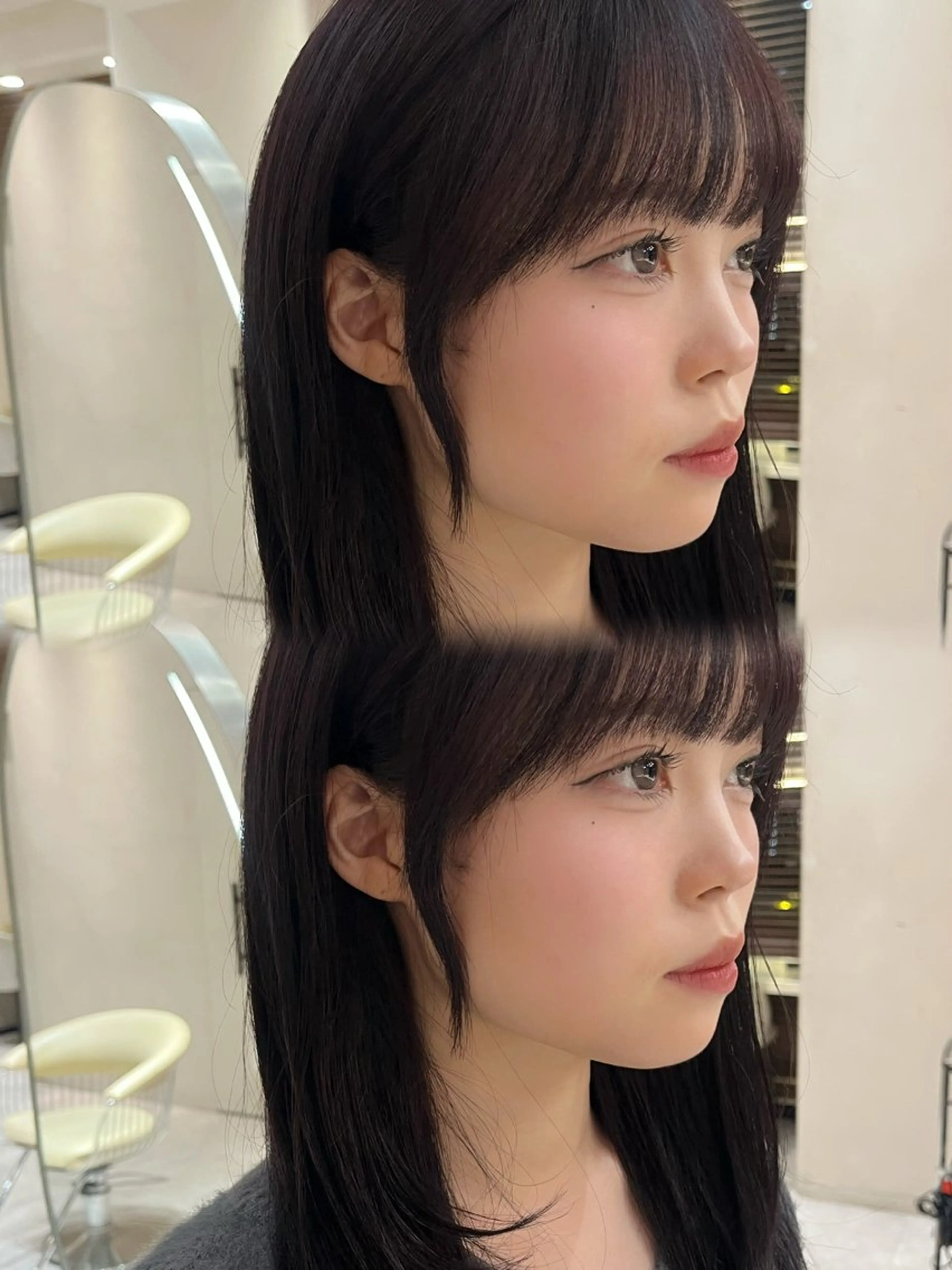 ロング カット 顔周りカット/ 透明感カラー/ユナのヘアスタイル