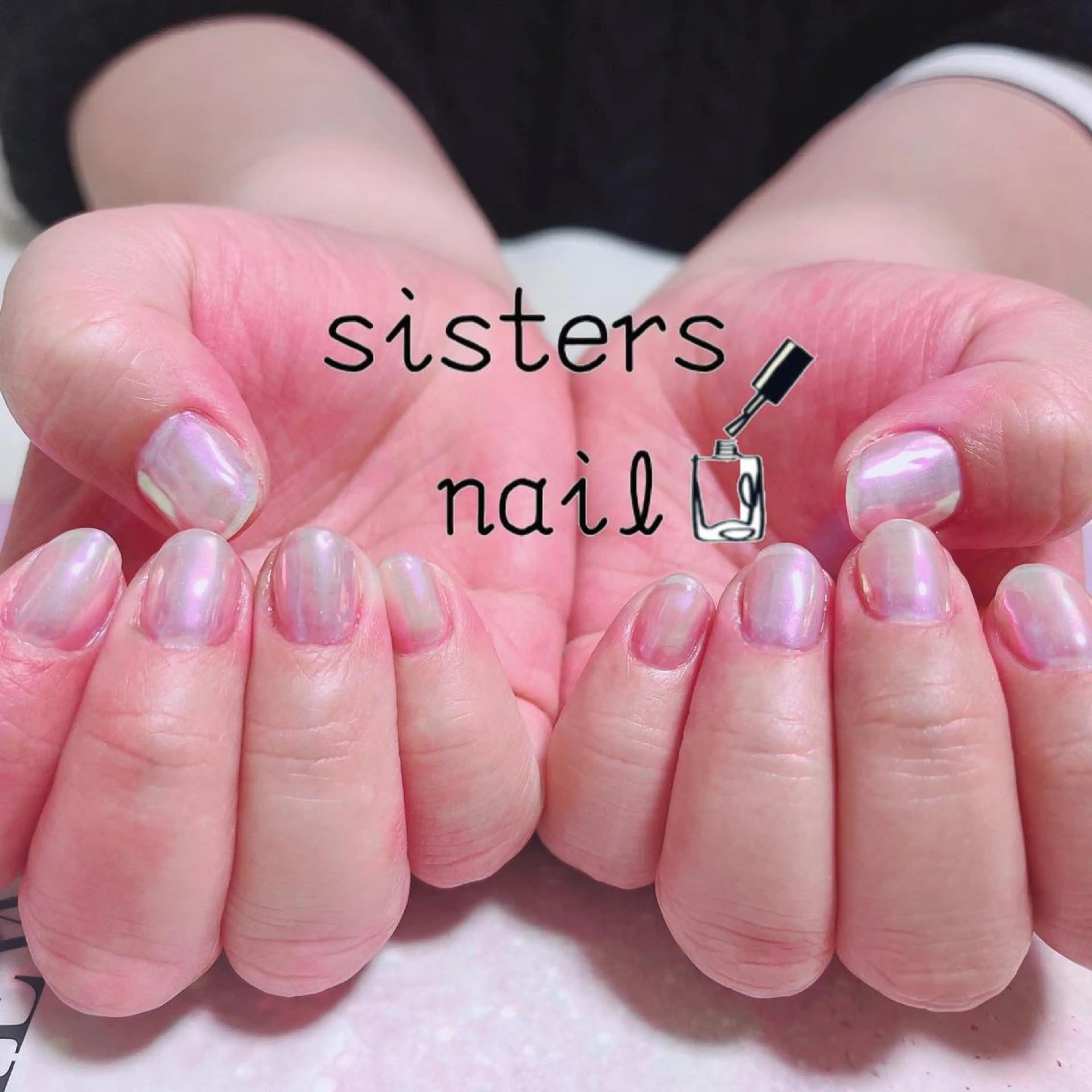 ネイル アートネイル オーロラネイル クリアネイル 氷ネイル・うるうるネイル キラキラネイル sisters nail.fのネイルデザイン