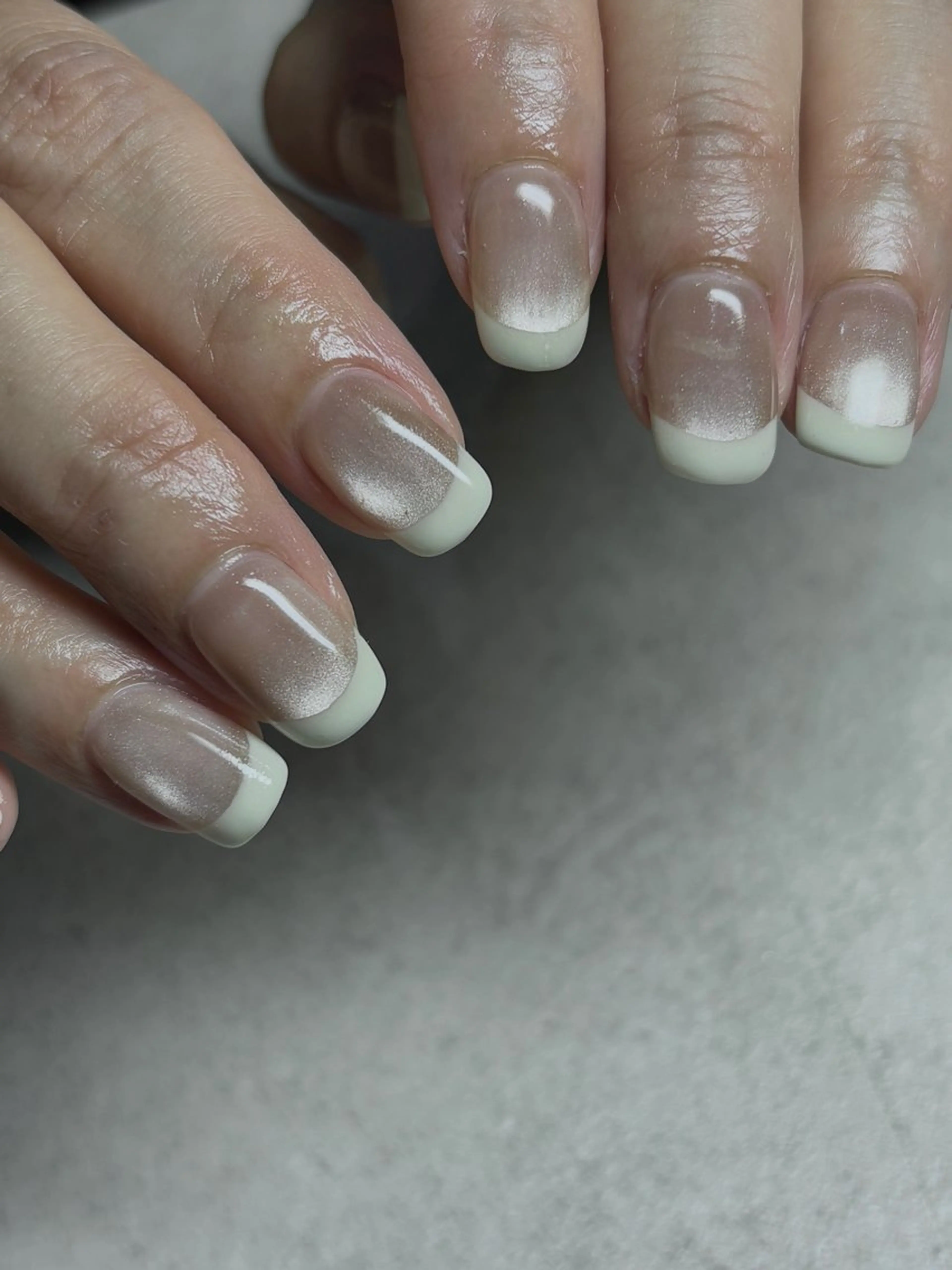 ネイル カジュアル フレンチネイル マグネットネイル オフィスネイル シンプルネイル ハンドネイル acs.n所属・ネイル，耳つぼ 風間すみれのその他イメージ