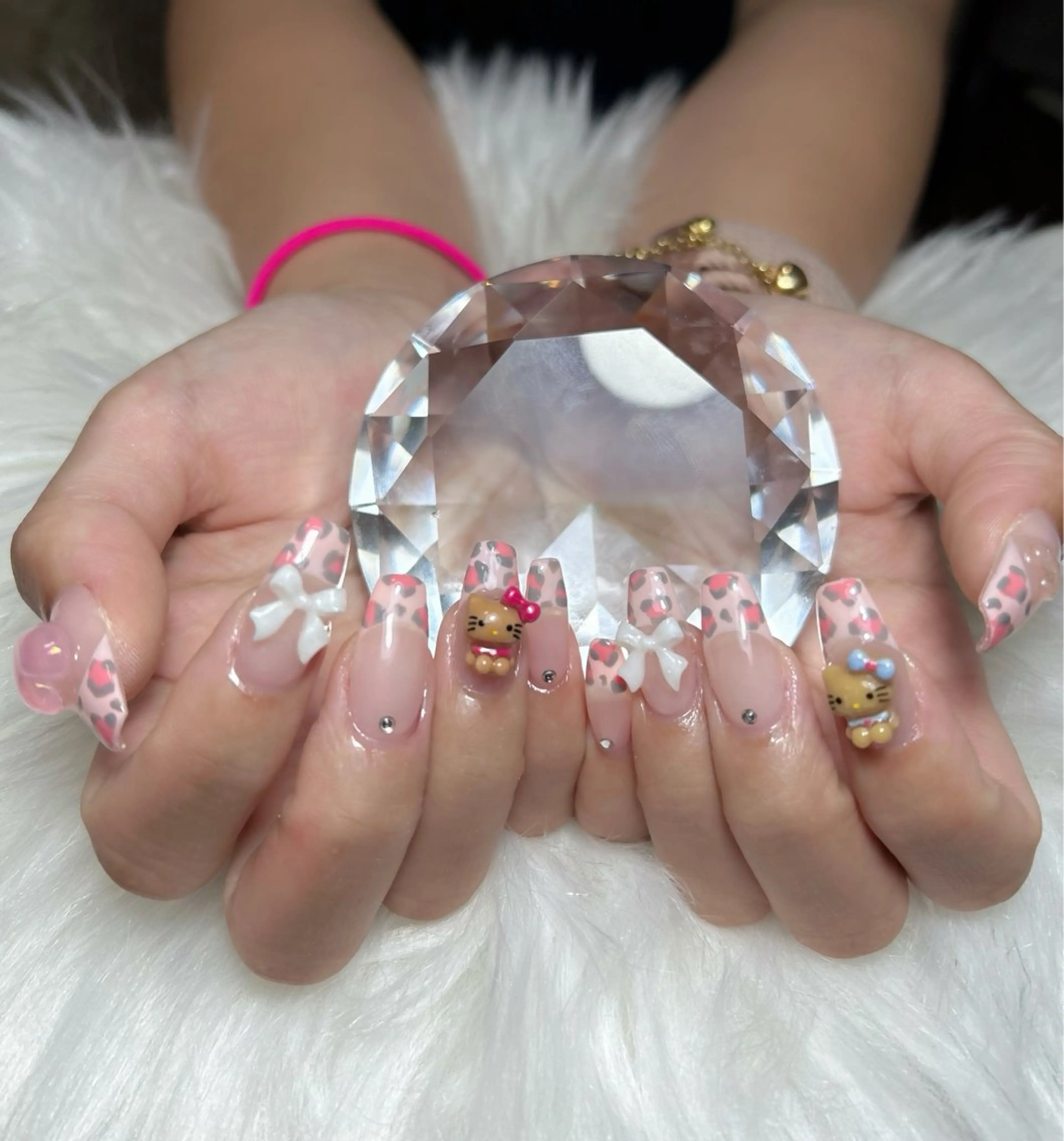 ネイル アートネイル オーロラネイル チークネイル 長さ出し フットネイル Chan nailsのネイルデザイン