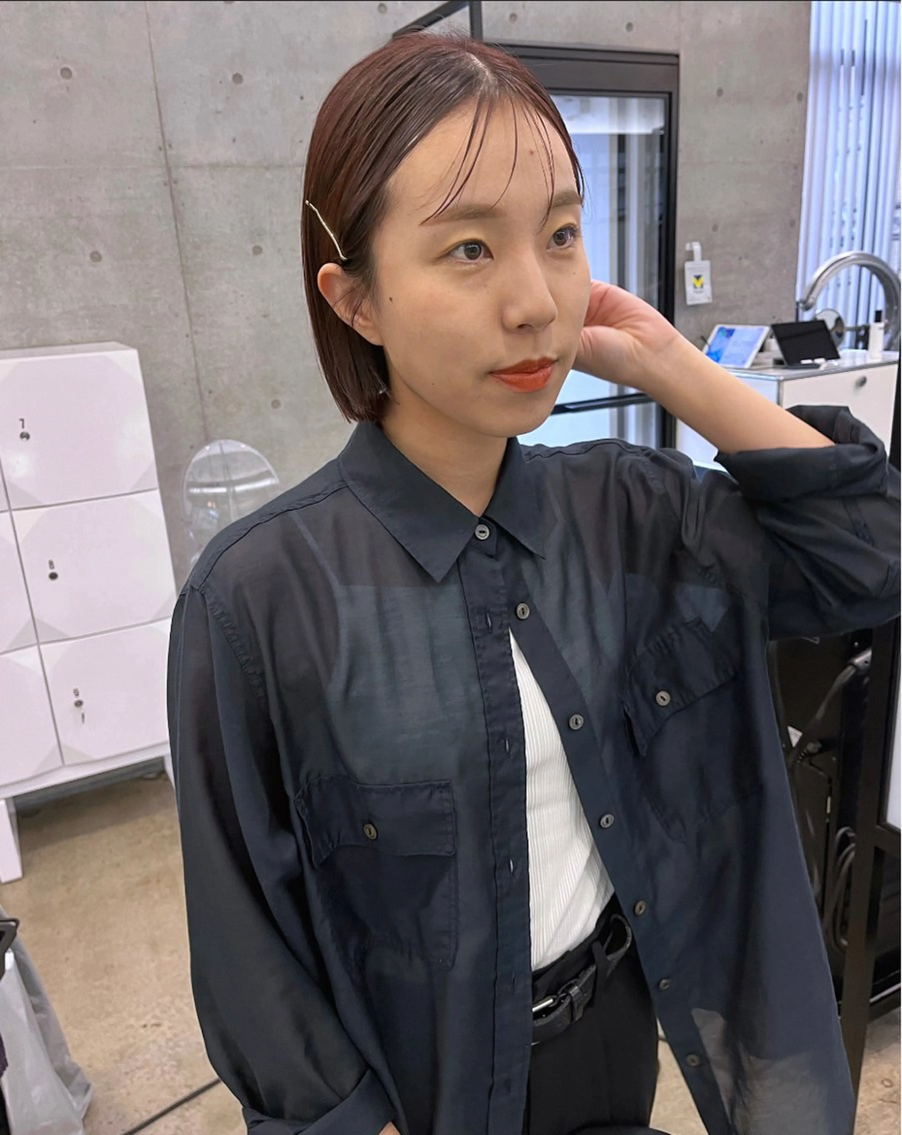 ショート カラー ボブ GO TODAY SHAiRE SALON表参道Polaris店所属・暖色カラー/ピンク カラー/HARUKAのヘアスタイル