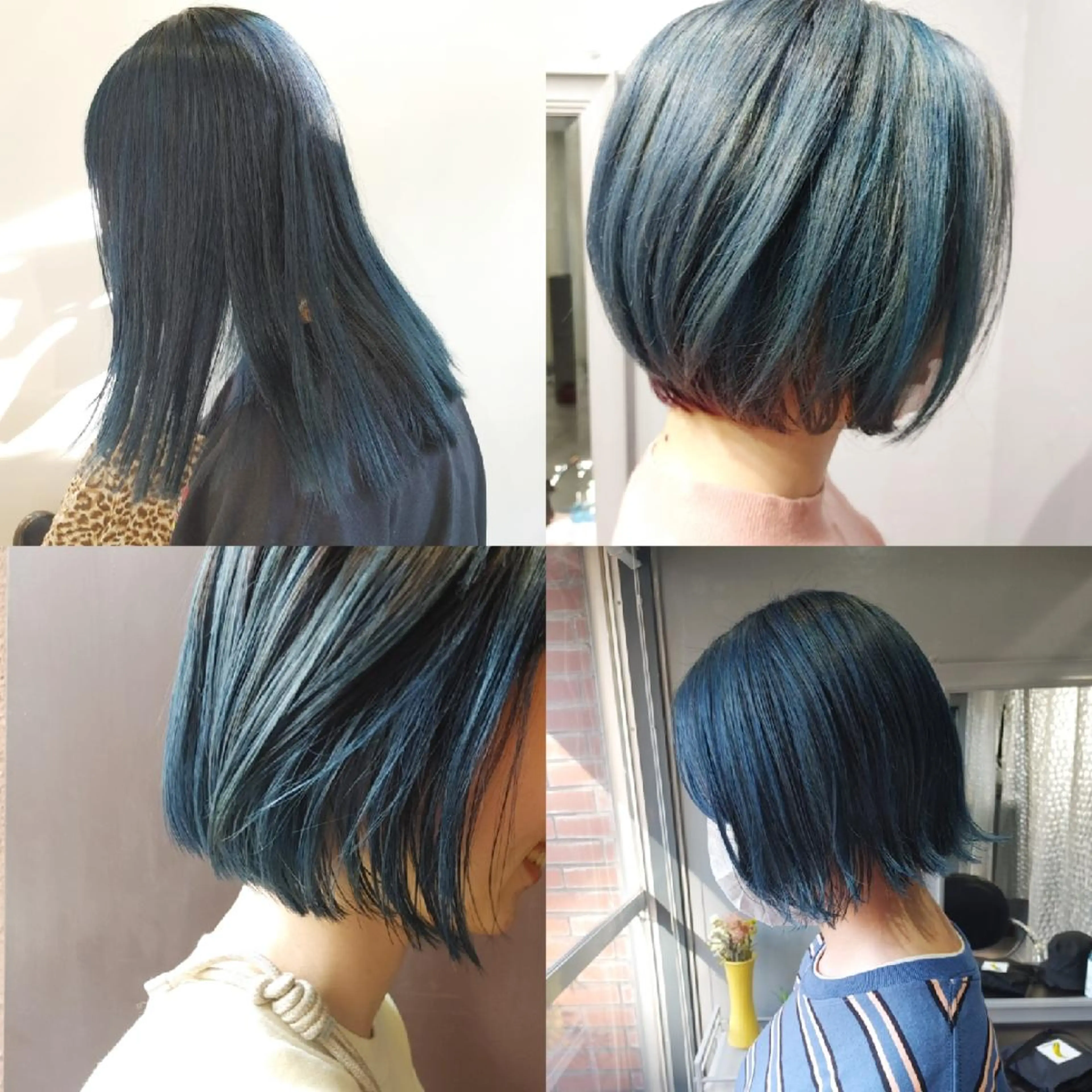 カラー ブリーチ ネイビーカラー THE ALGONQUIN TOKYO所属・渋谷隠れ家サロン🌿 河原志帆のヘアスタイル