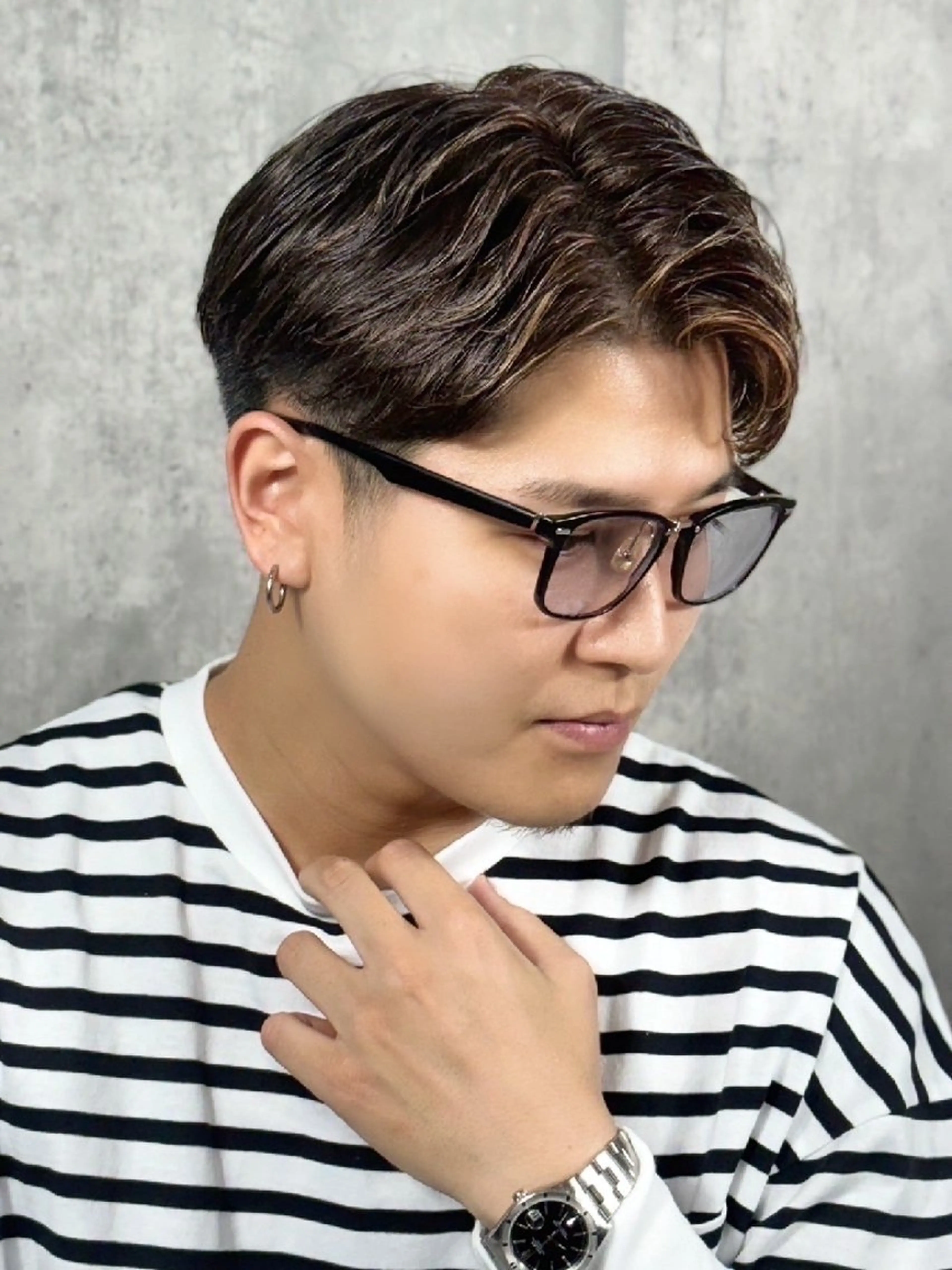 ミディアム ヒロ銀座バーバーショップ大宮店所属・ヒロ銀座大宮店 峯岸 翼のヘアスタイル