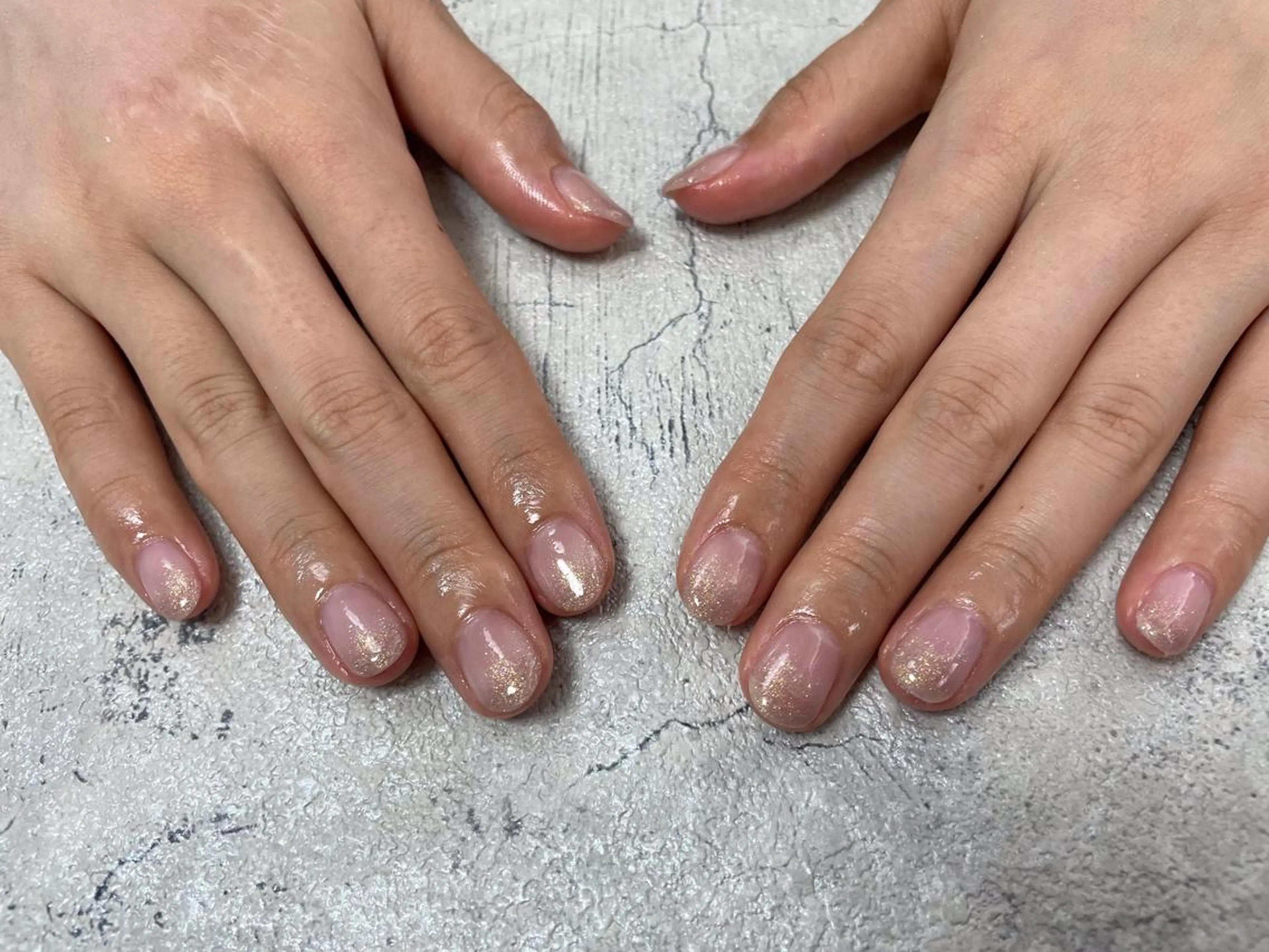 ネイル ラメ(グリッター) ラメグラデーション Mogu nail 二子玉川のネイルデザイン