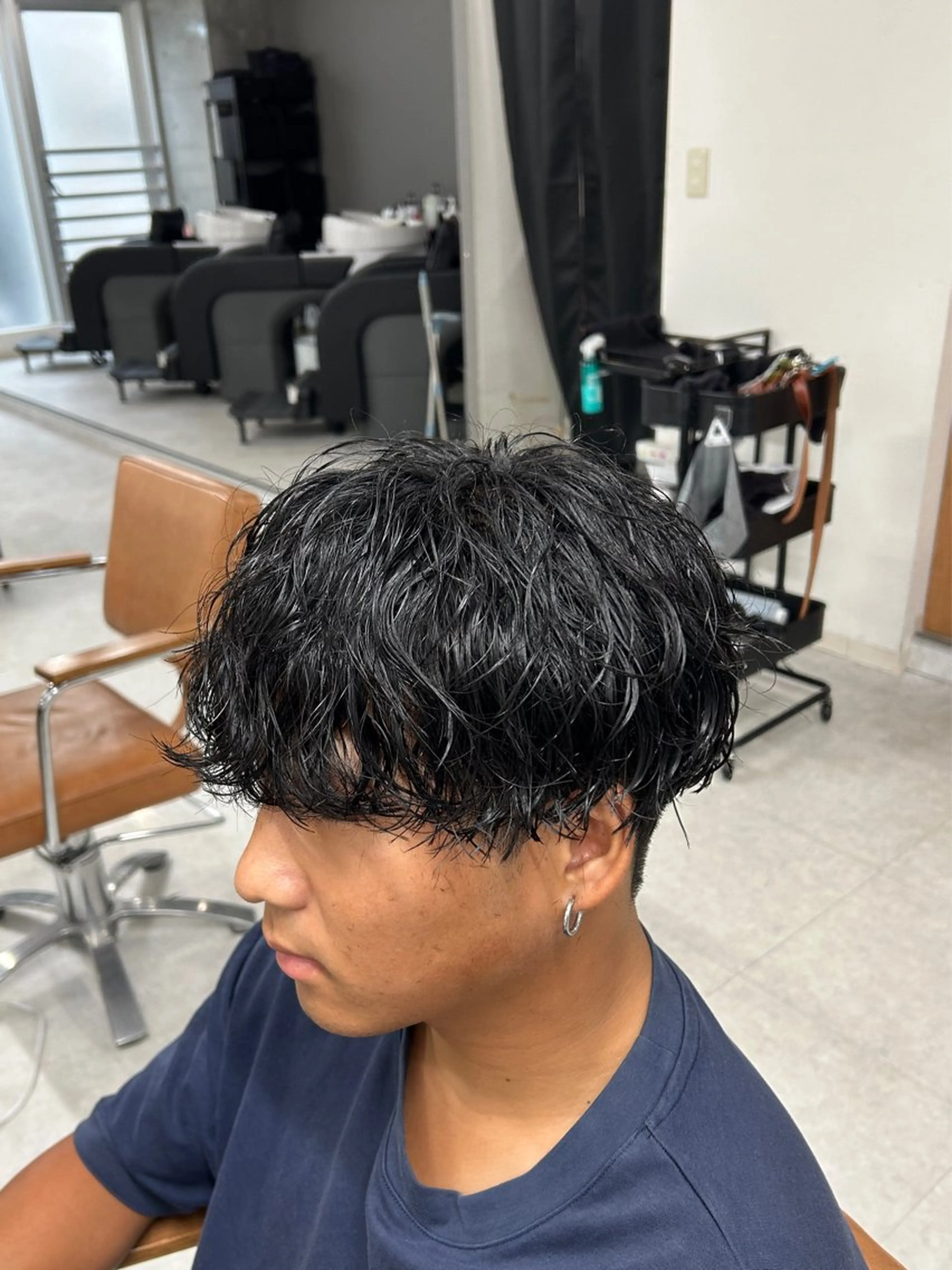 パーマ メンズ カット パーマ トリートメント ヘッドスパ ヘアセット カズキ🌼曲がる縮毛 ／くせ毛パーマのヘアスタイル