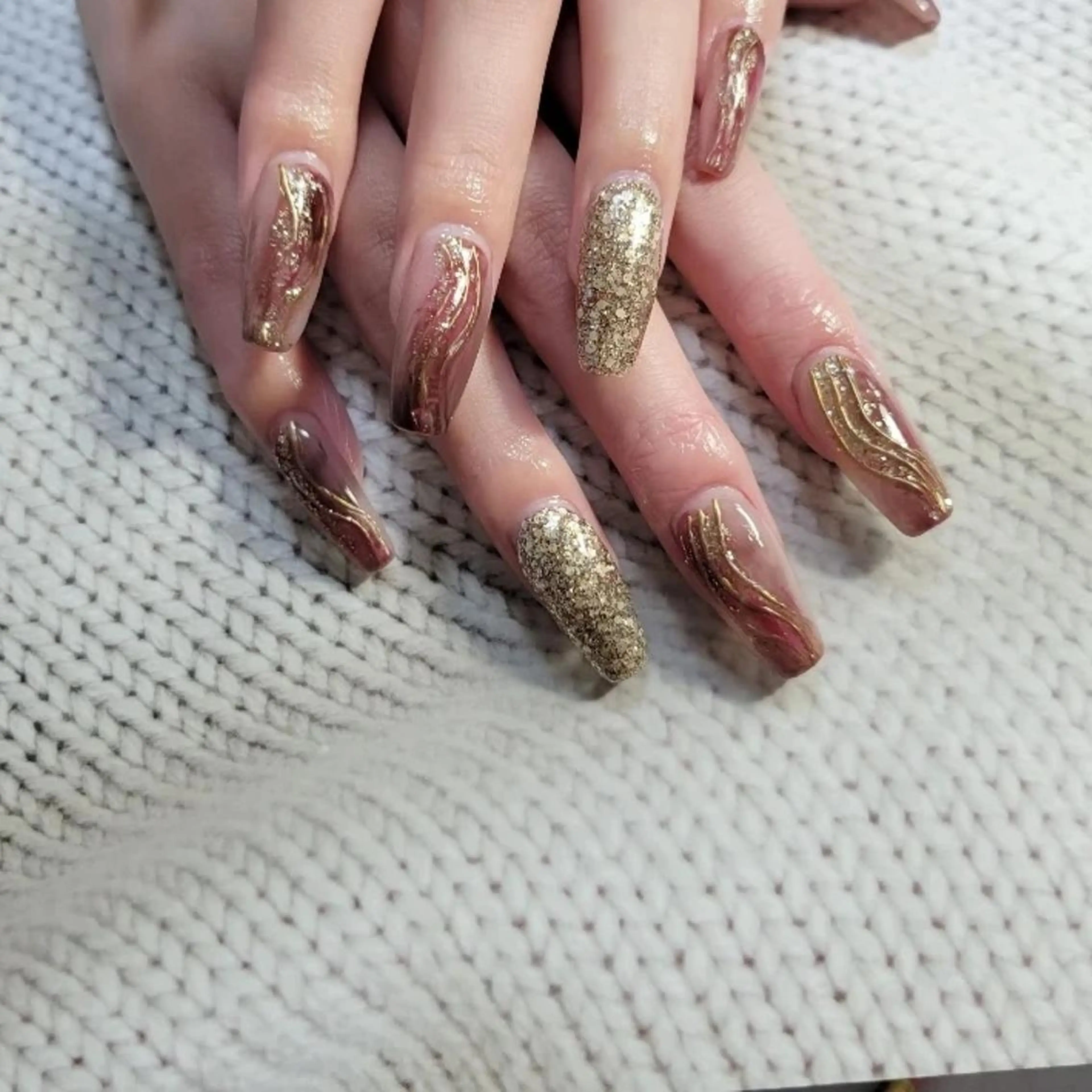 ネイル 長さ出し ハンドネイル ネイルサロンほっこり kanaのネイルデザイン